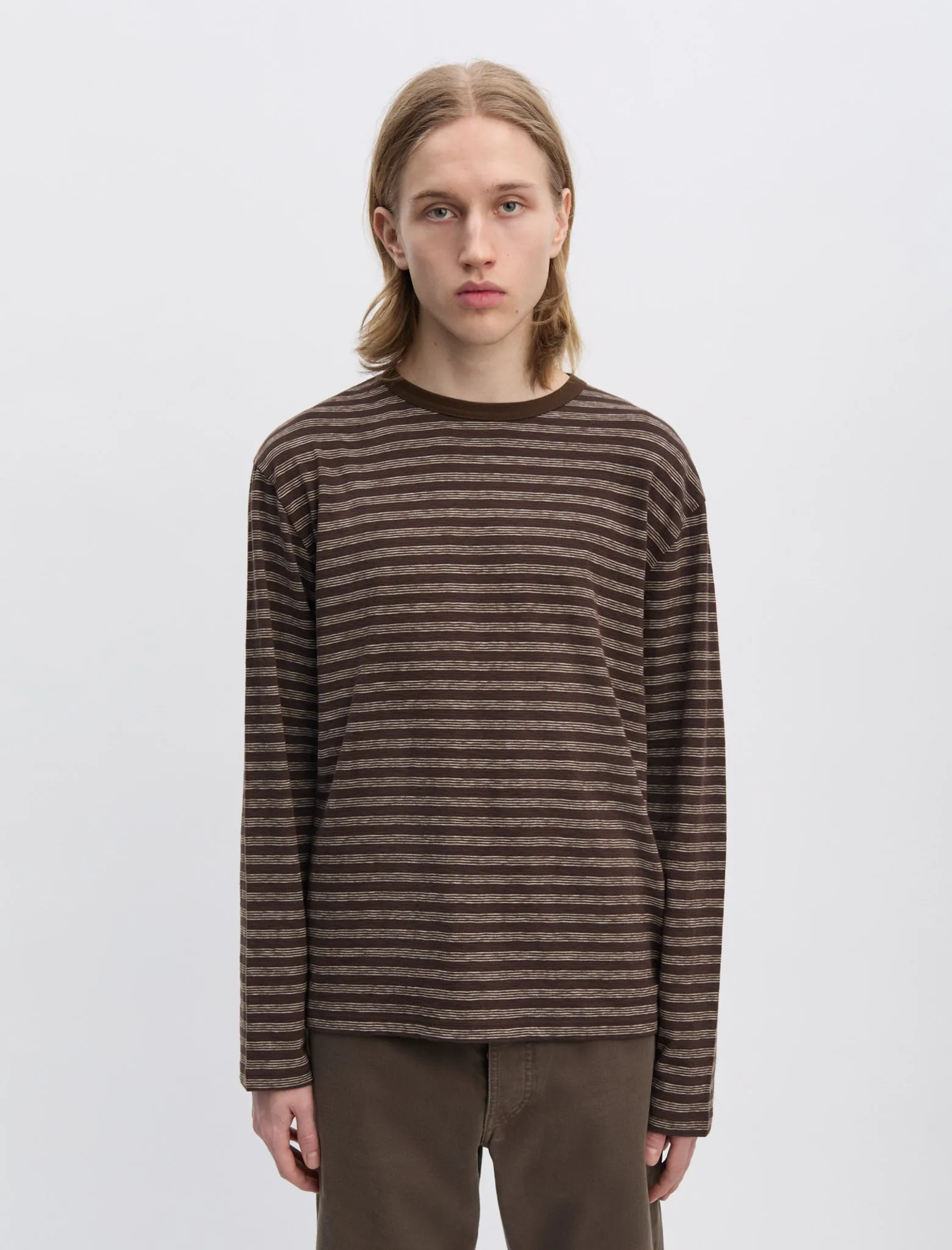 ANOTHER T-Shirt 3.0 JPN, Brown/Ecru Stripe sold by ANOTHER ASPECT product image thumbnail 3