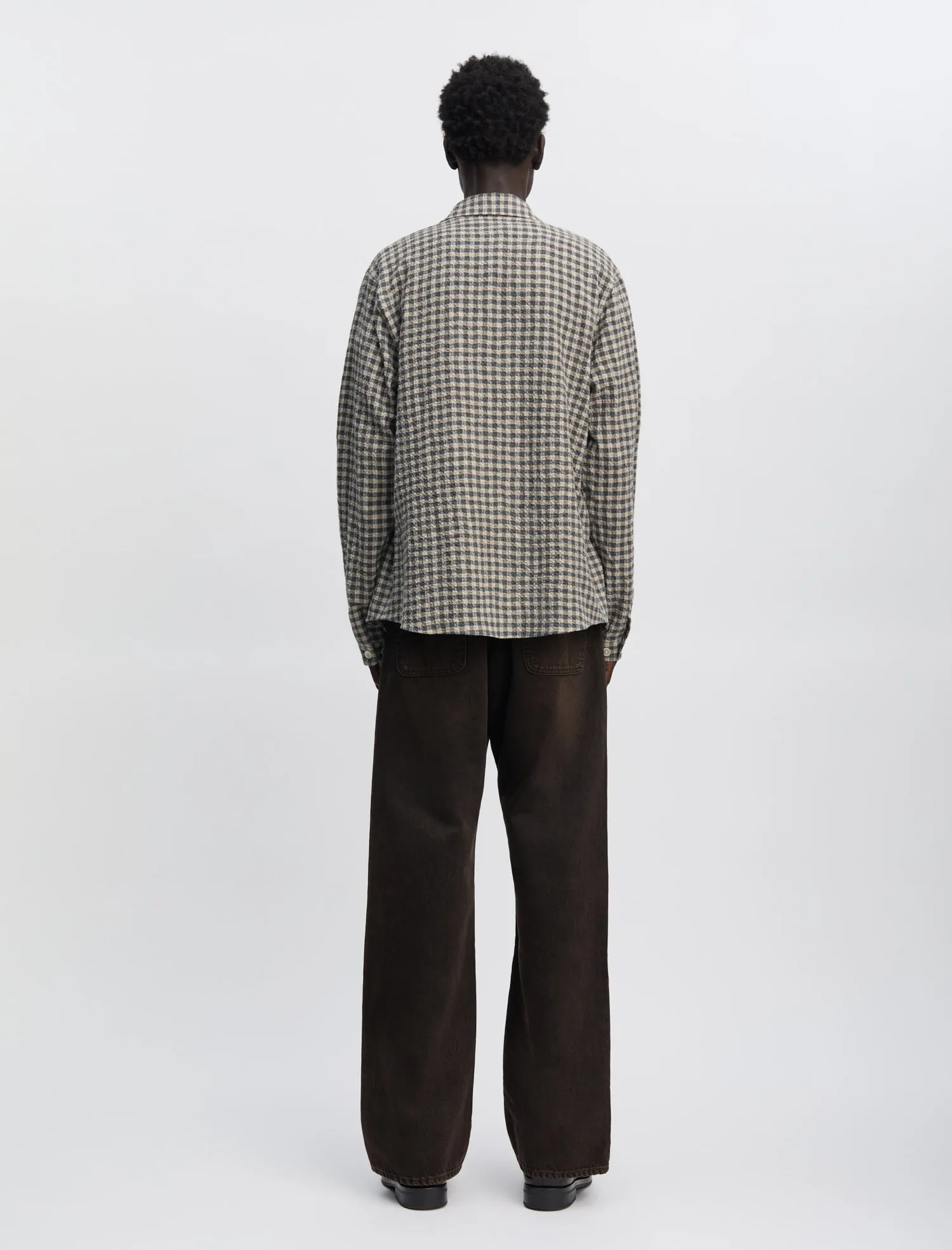 ANOTHER Overshirt 1.0 JPN, Blue/Ecru Check sold by ANOTHER ASPECT product image thumbnail 4