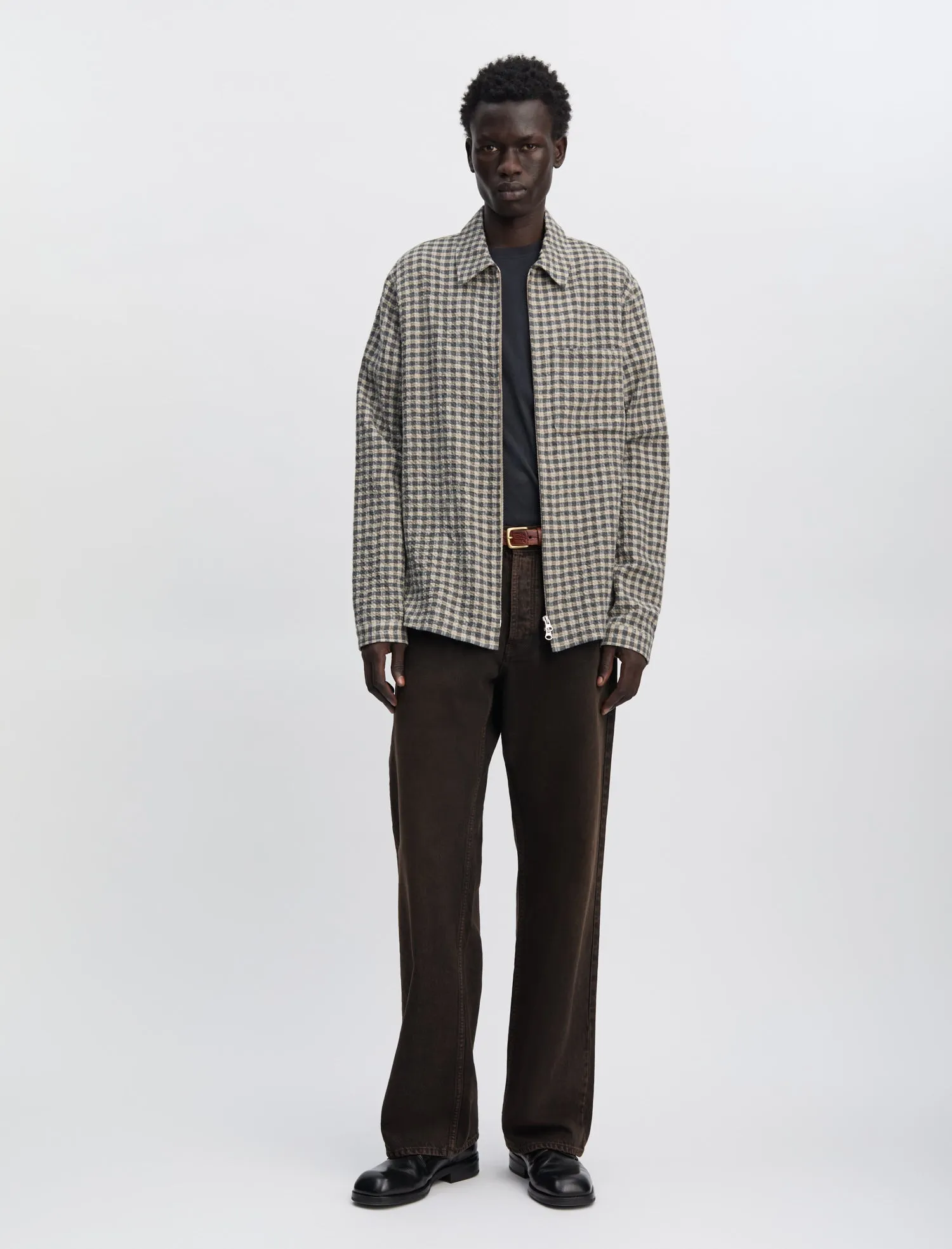 ANOTHER Overshirt 1.0 JPN, Blue/Ecru Check sold by ANOTHER ASPECT