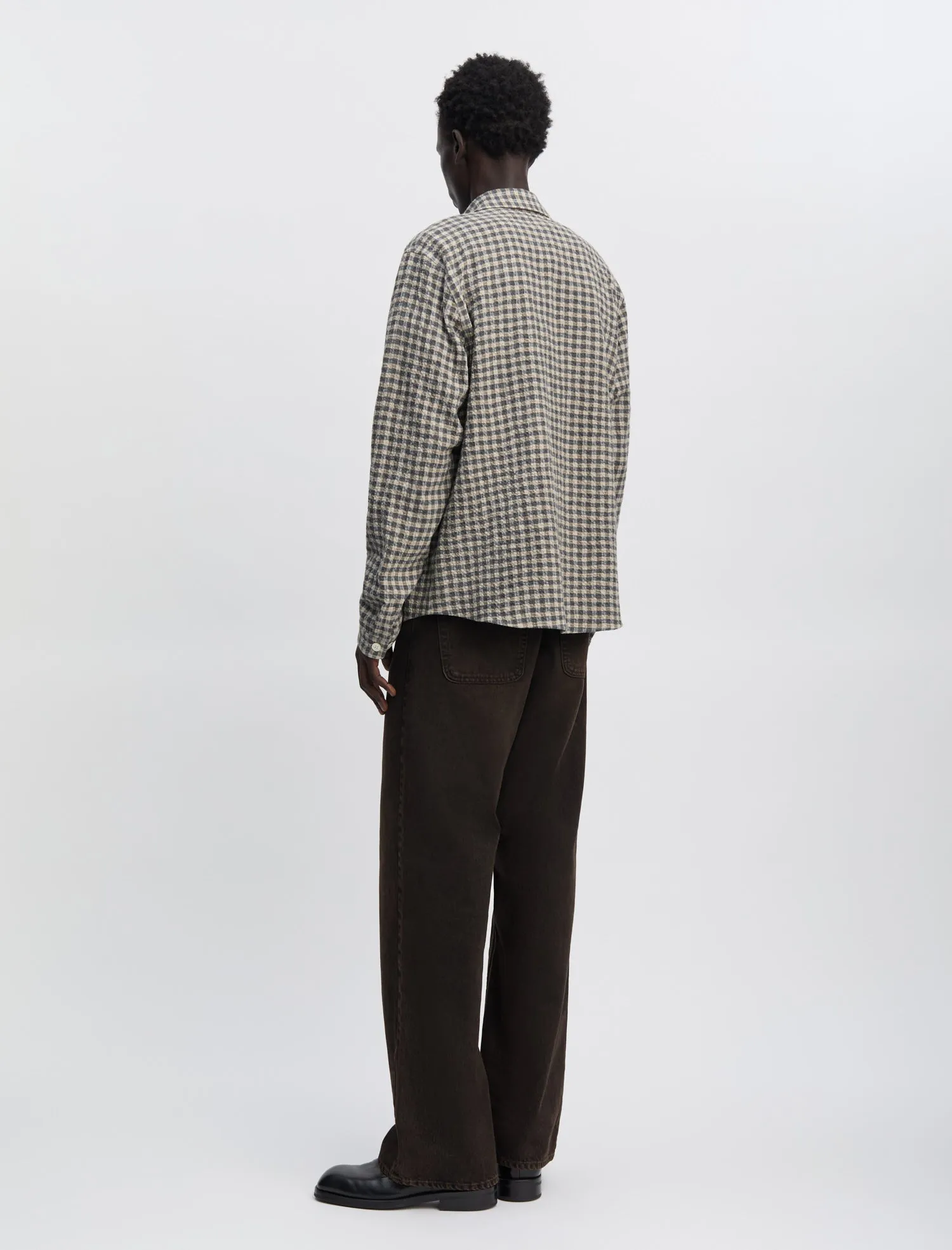 ANOTHER Overshirt 1.0 JPN, Blue/Ecru Check sold by ANOTHER ASPECT product image thumbnail 5