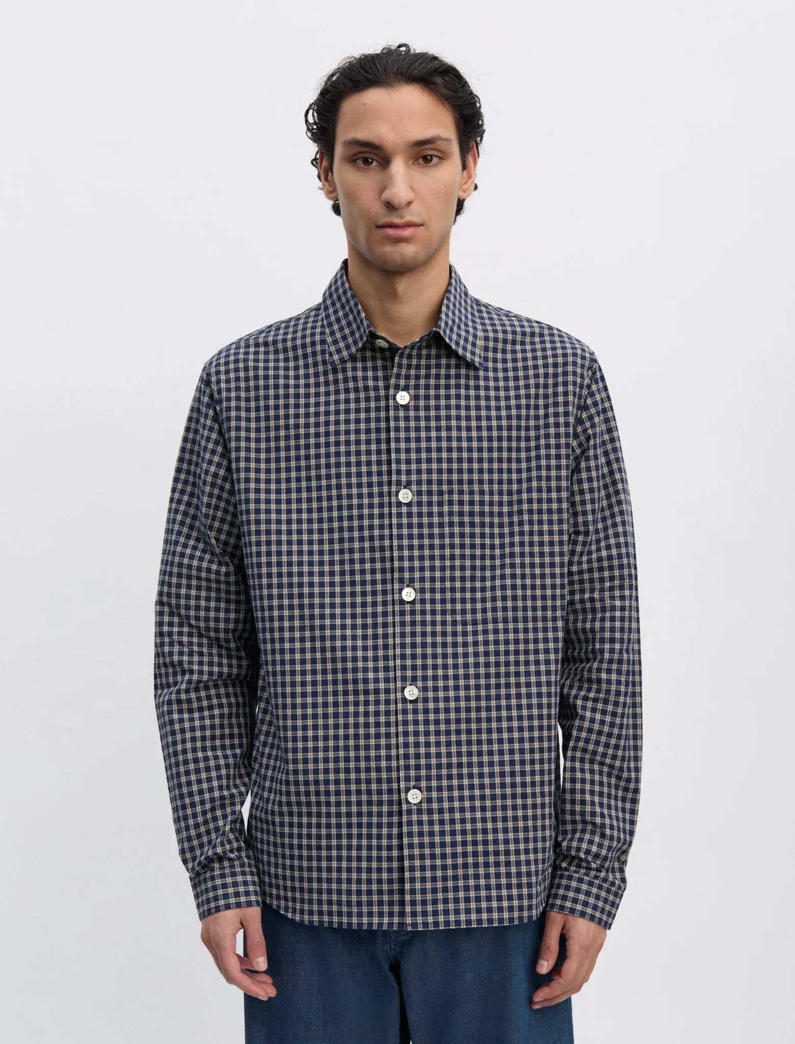 ANOTHER Shirt 4.0 JPN, Blue/White Check sold by ANOTHER ASPECT product image thumbnail 3