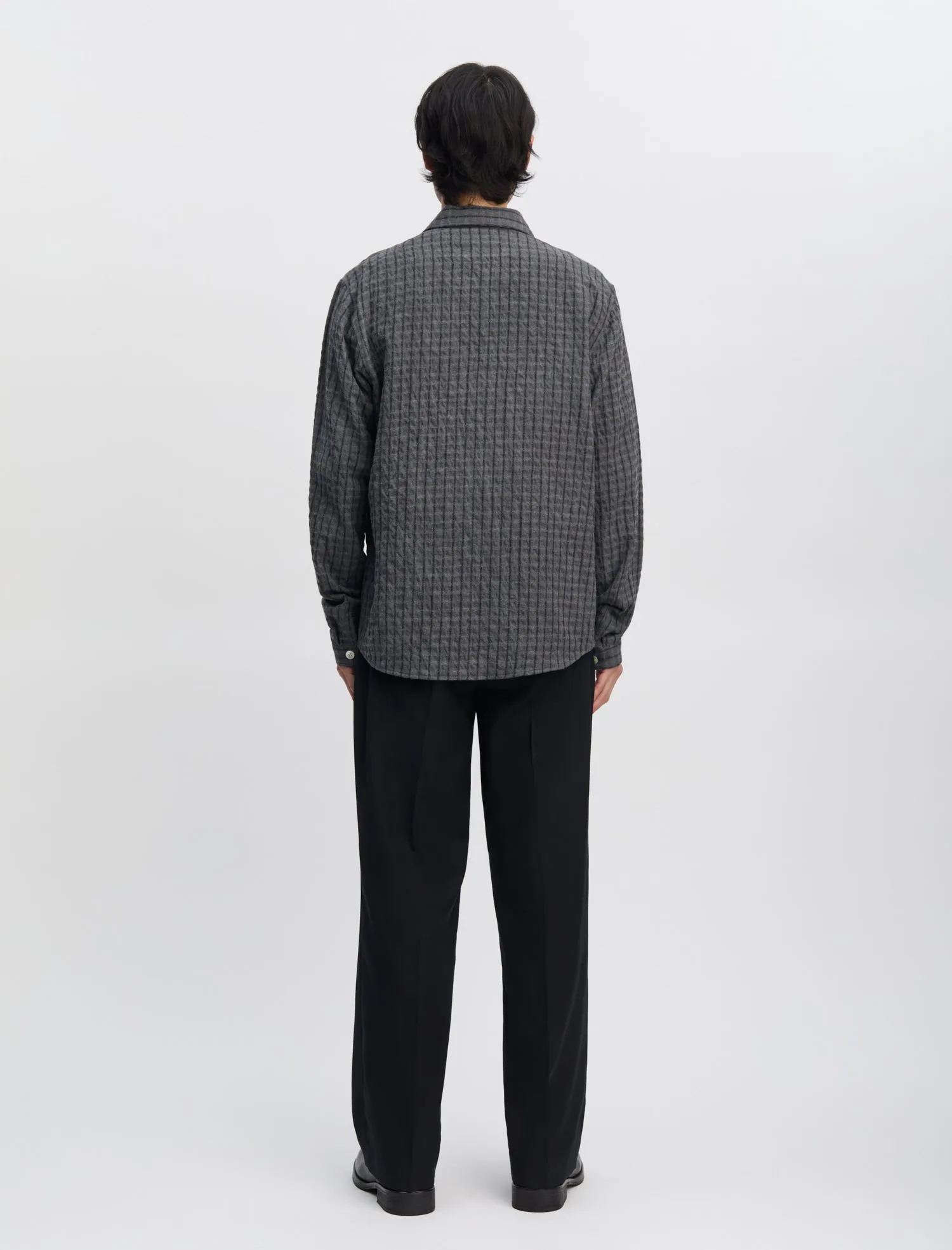 ANOTHER Overshirt 1.0 JPN, Grey/Black Stripe sold by ANOTHER ASPECT product image thumbnail 5
