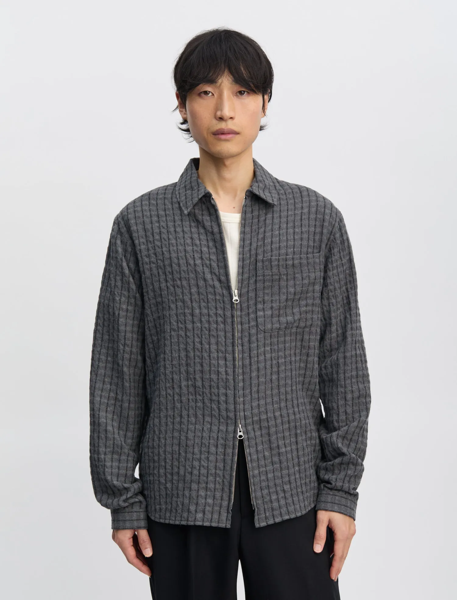 ANOTHER Overshirt 1.0 JPN, Grey/Black Stripe sold by ANOTHER ASPECT product image thumbnail 3
