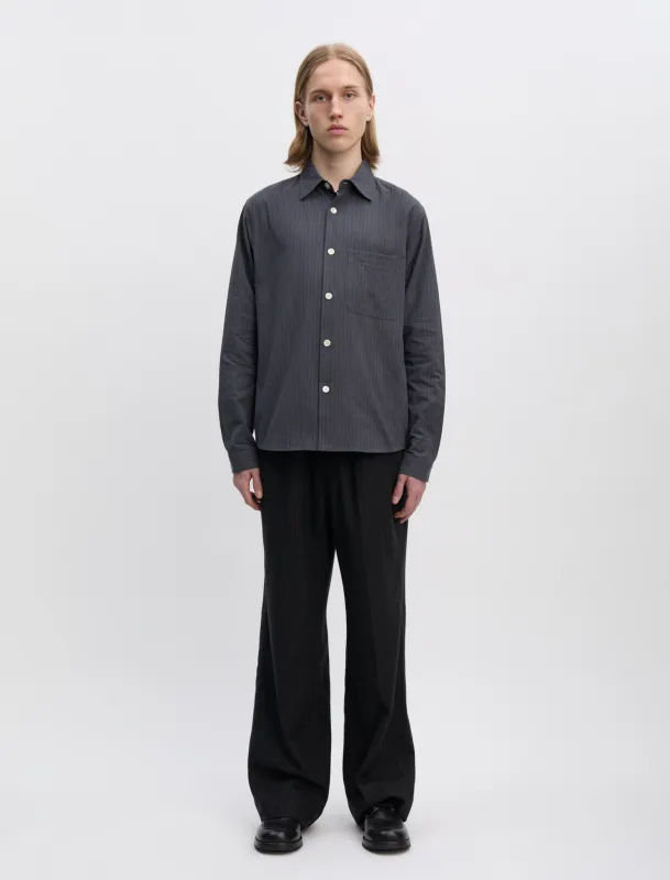 ANOTHER Shirt 4.0 JPN, Small Dark Grey Stripe made by ANOTHER ASPECT