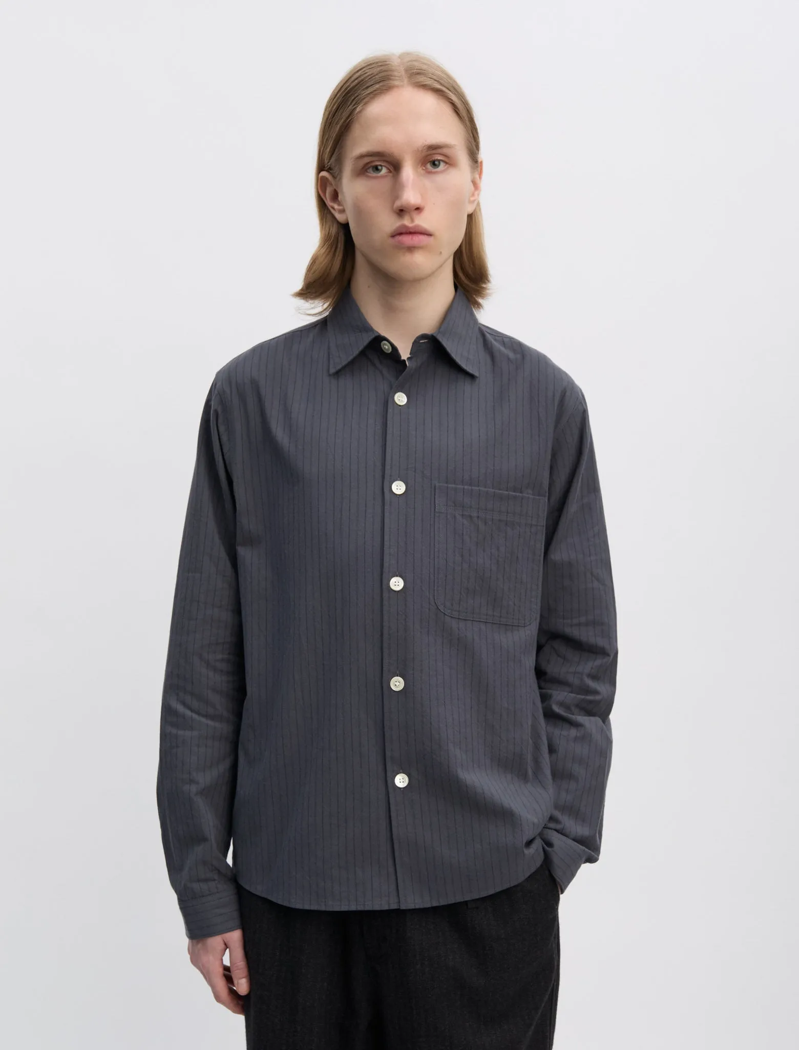 ANOTHER Shirt 4.0 JPN, Small Dark Grey Stripe sold by ANOTHER ASPECT product image thumbnail 3