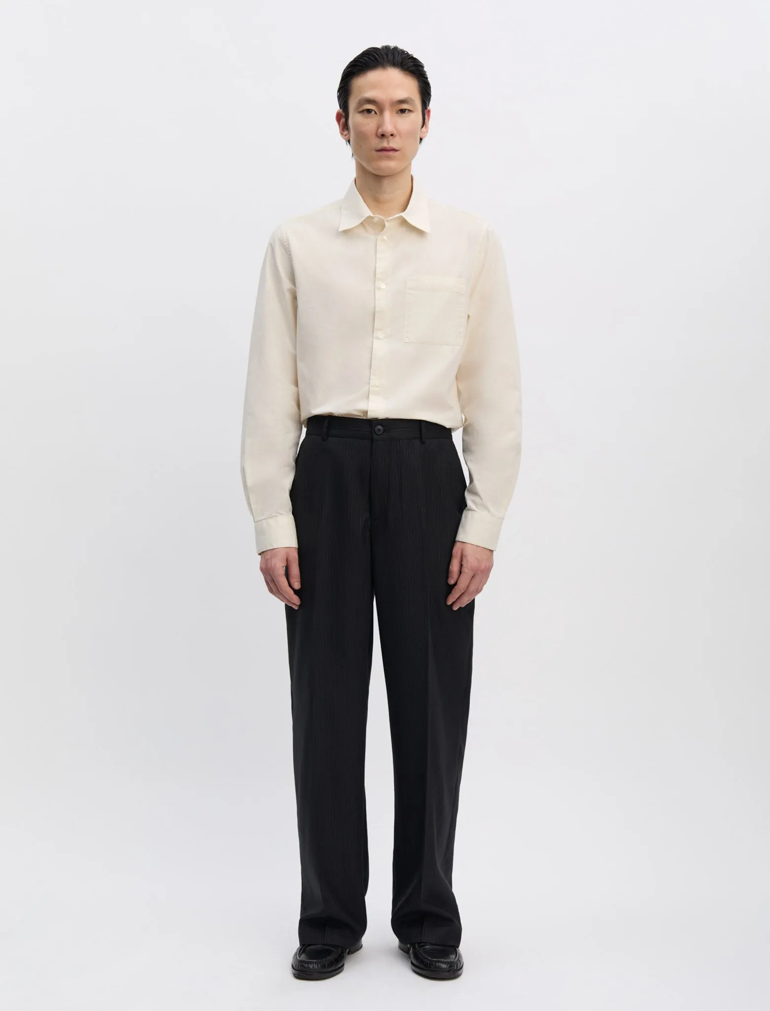 ANOTHER Suit Pants 2.0, Black Pinstripe sold by ANOTHER ASPECT