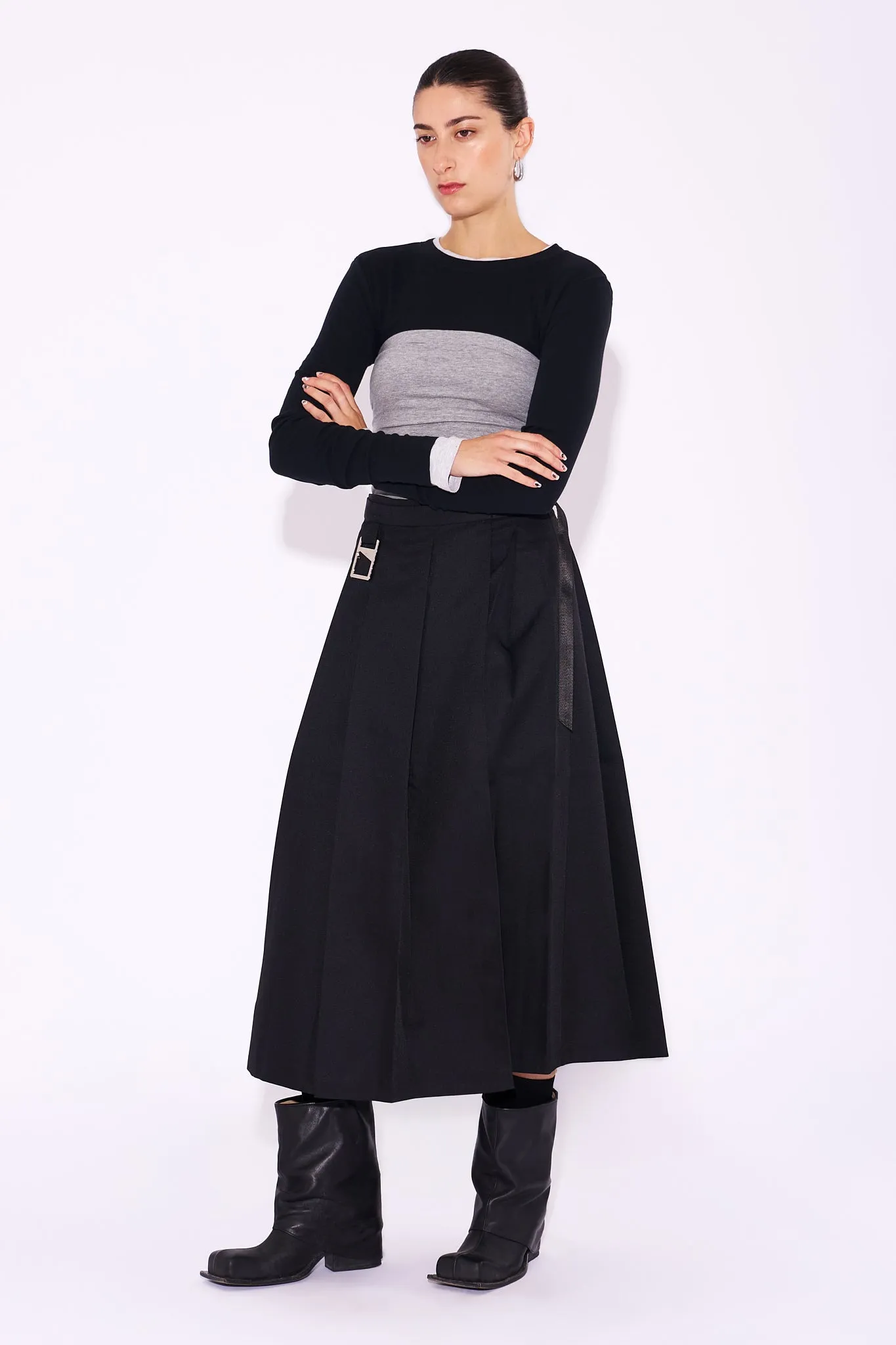 SNACK Skirt - Black Recycled Polyester sold by ARCS London product image thumbnail 2