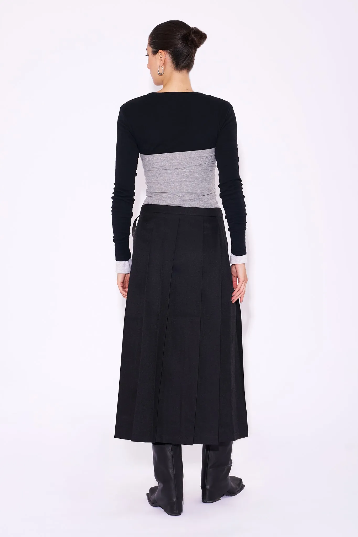 SNACK Skirt - Black Recycled Polyester sold by ARCS London product image thumbnail 3