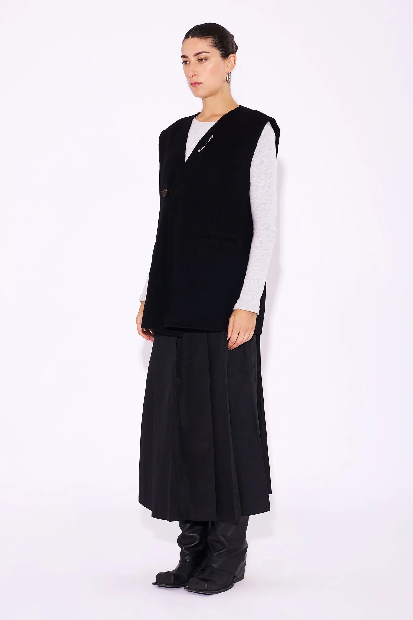 CLEO Vest - Black Wool sold by ARCS London product image thumbnail 4