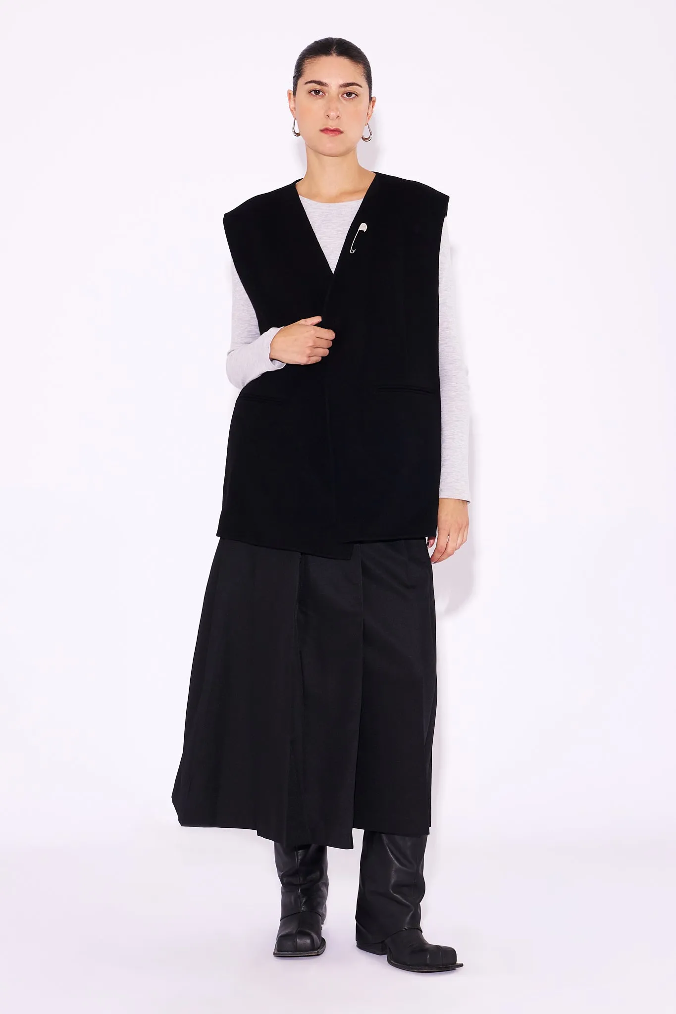 CLEO Vest - Black Wool sold by ARCS London product image thumbnail 2