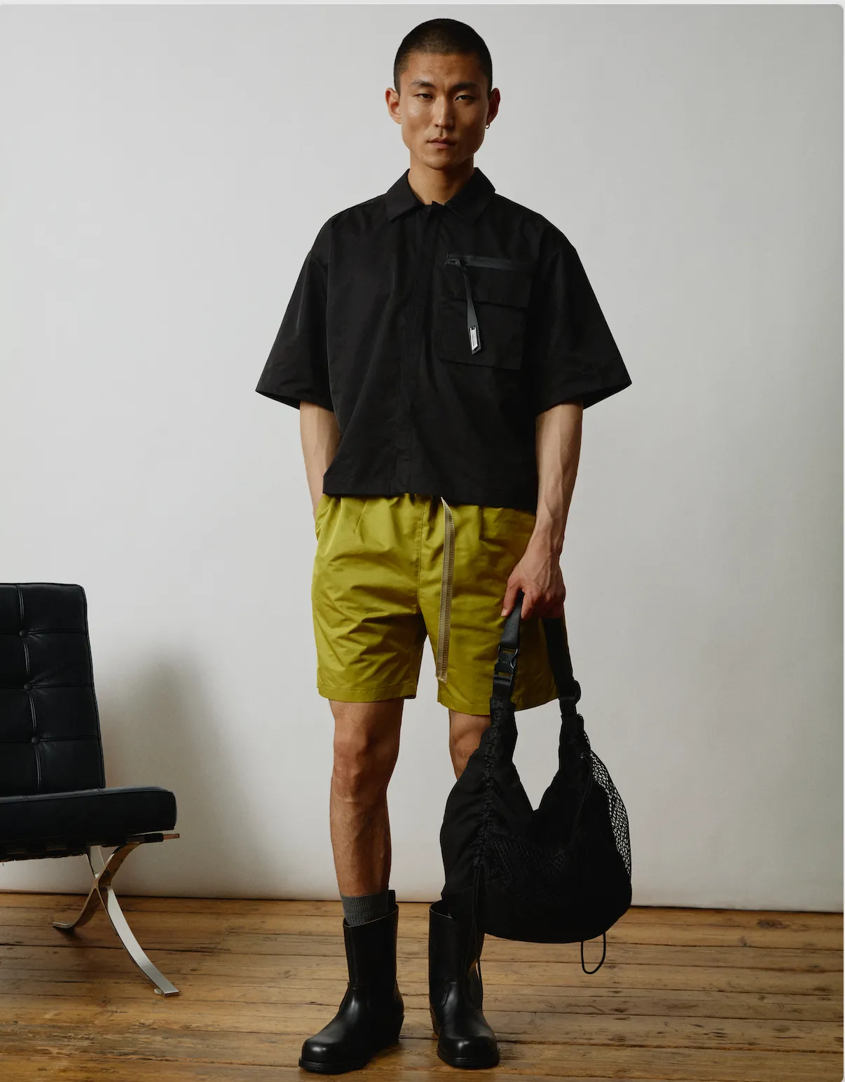 HEY Sling Bag - Black Criss-Cross sold by ARCS London product image thumbnail 2