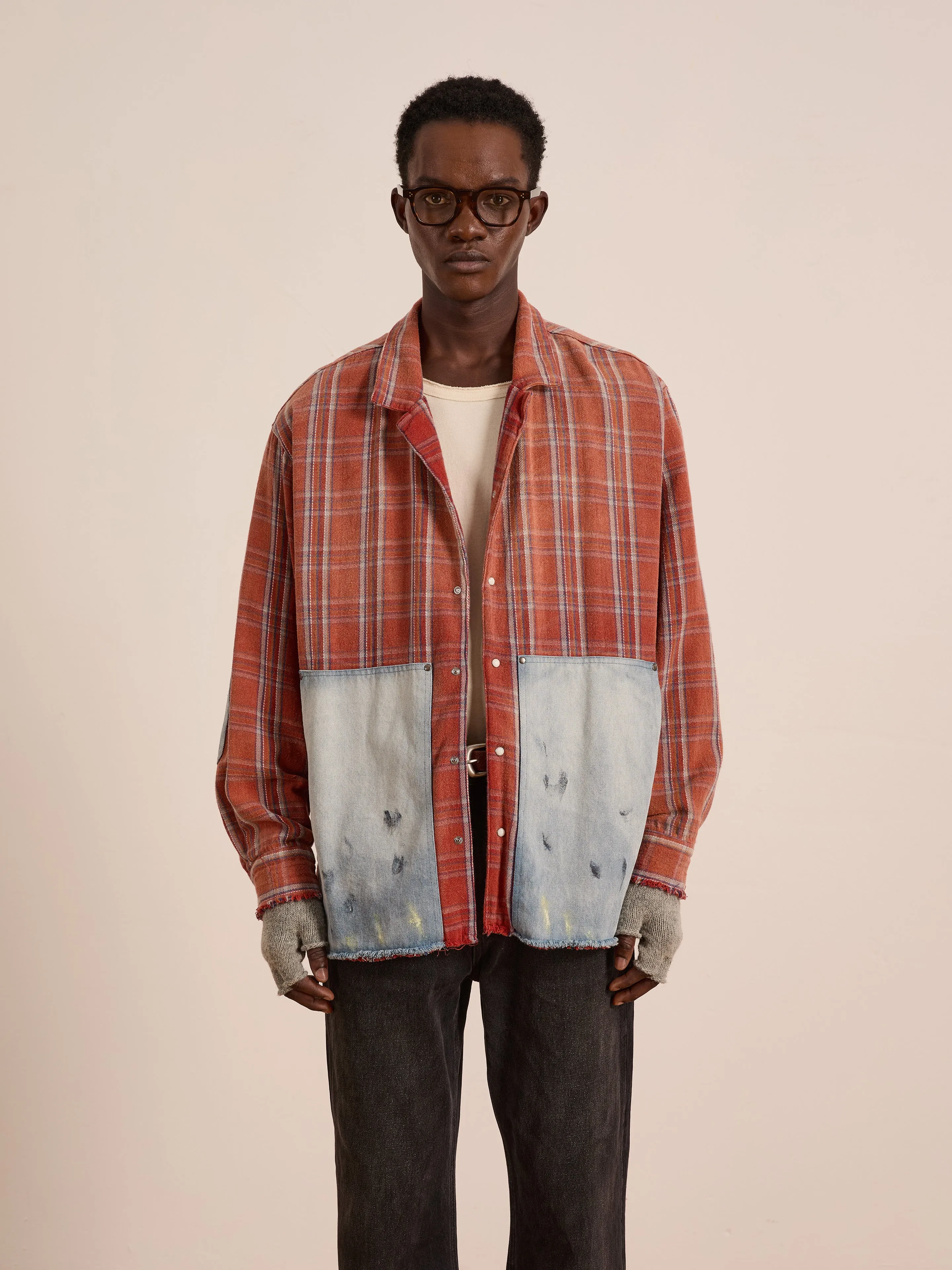 Plaid Denim Shirt sold by Found product image thumbnail 3
