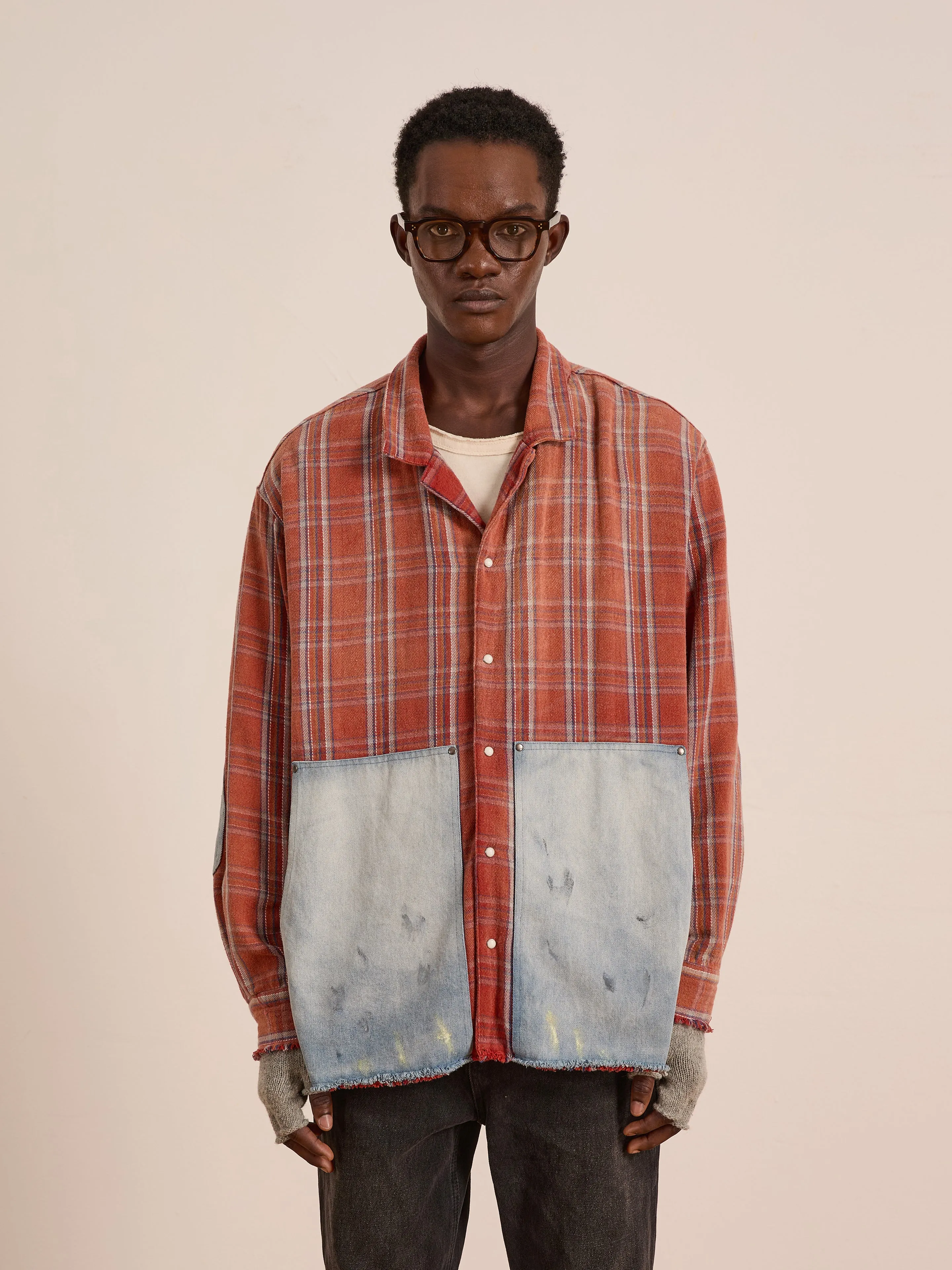 Plaid Denim Shirt sold by Found