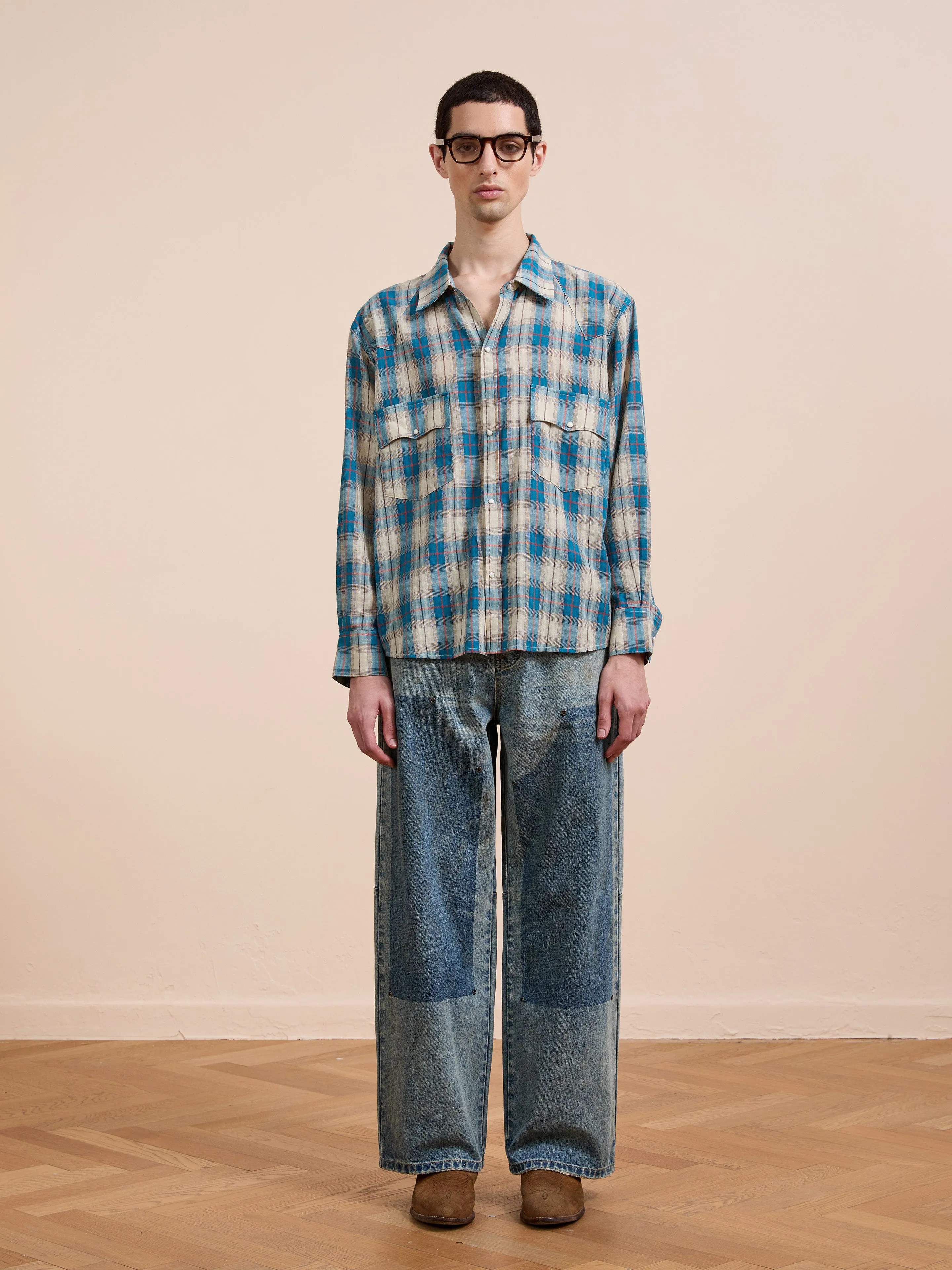 Western Plaid Snap Button Shirt sold by Found product image thumbnail 3
