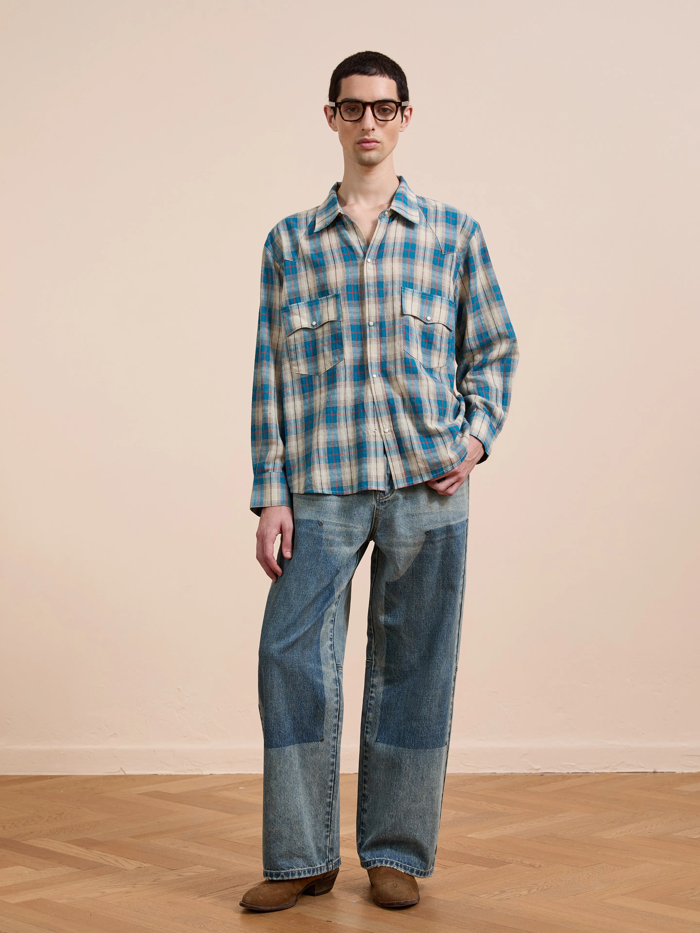 Western Plaid Snap Button Shirt sold by Found product image thumbnail 4