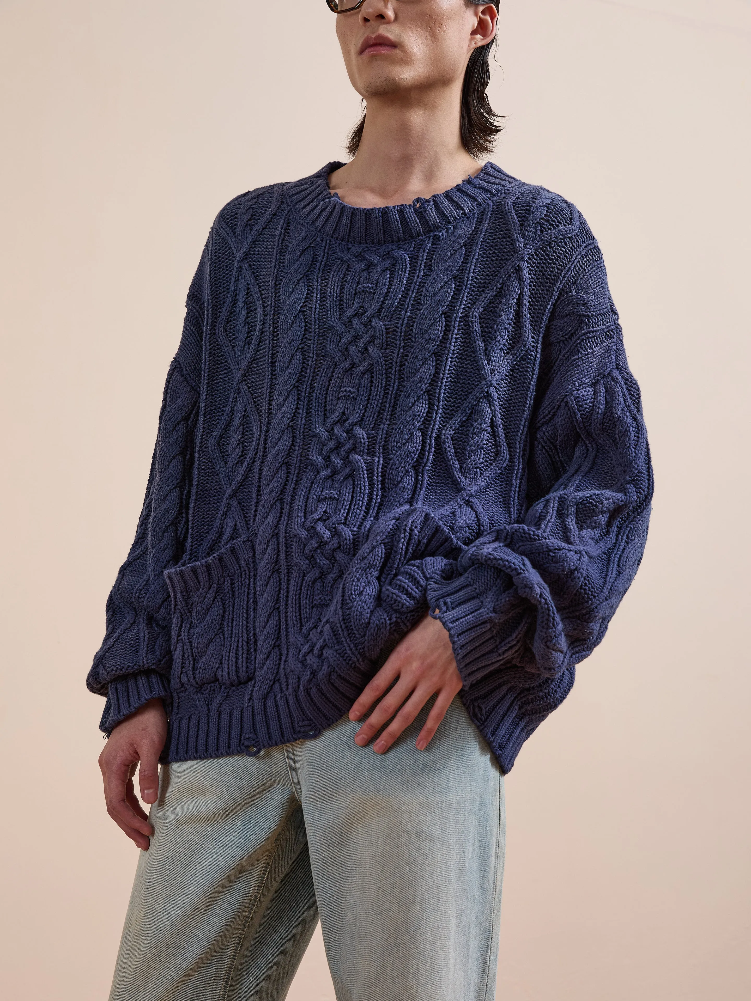 Cable Knit Pullover Sweater sold by Found product image thumbnail 4