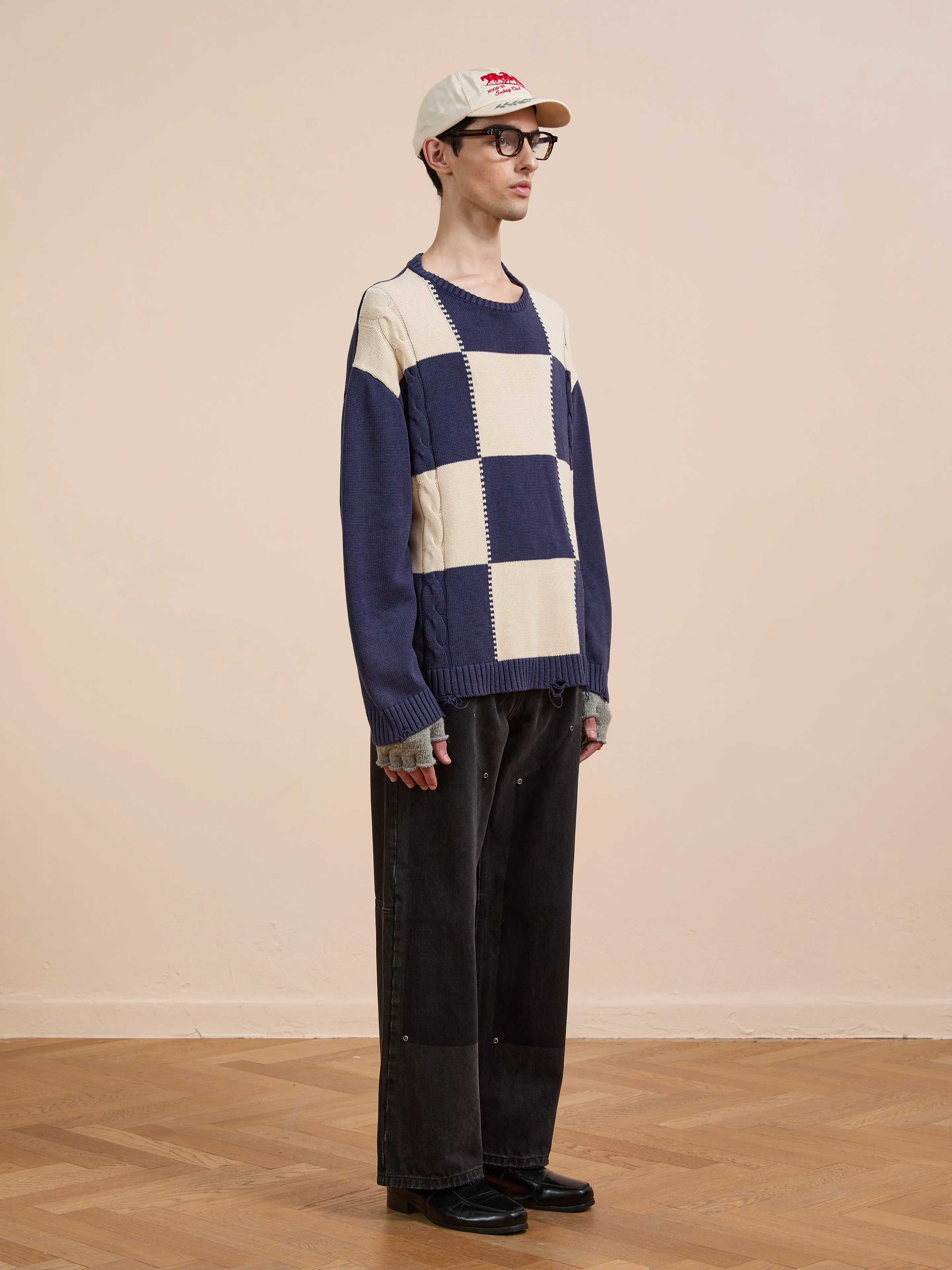Checkered Fisherman Sweater sold by Found product image thumbnail 5