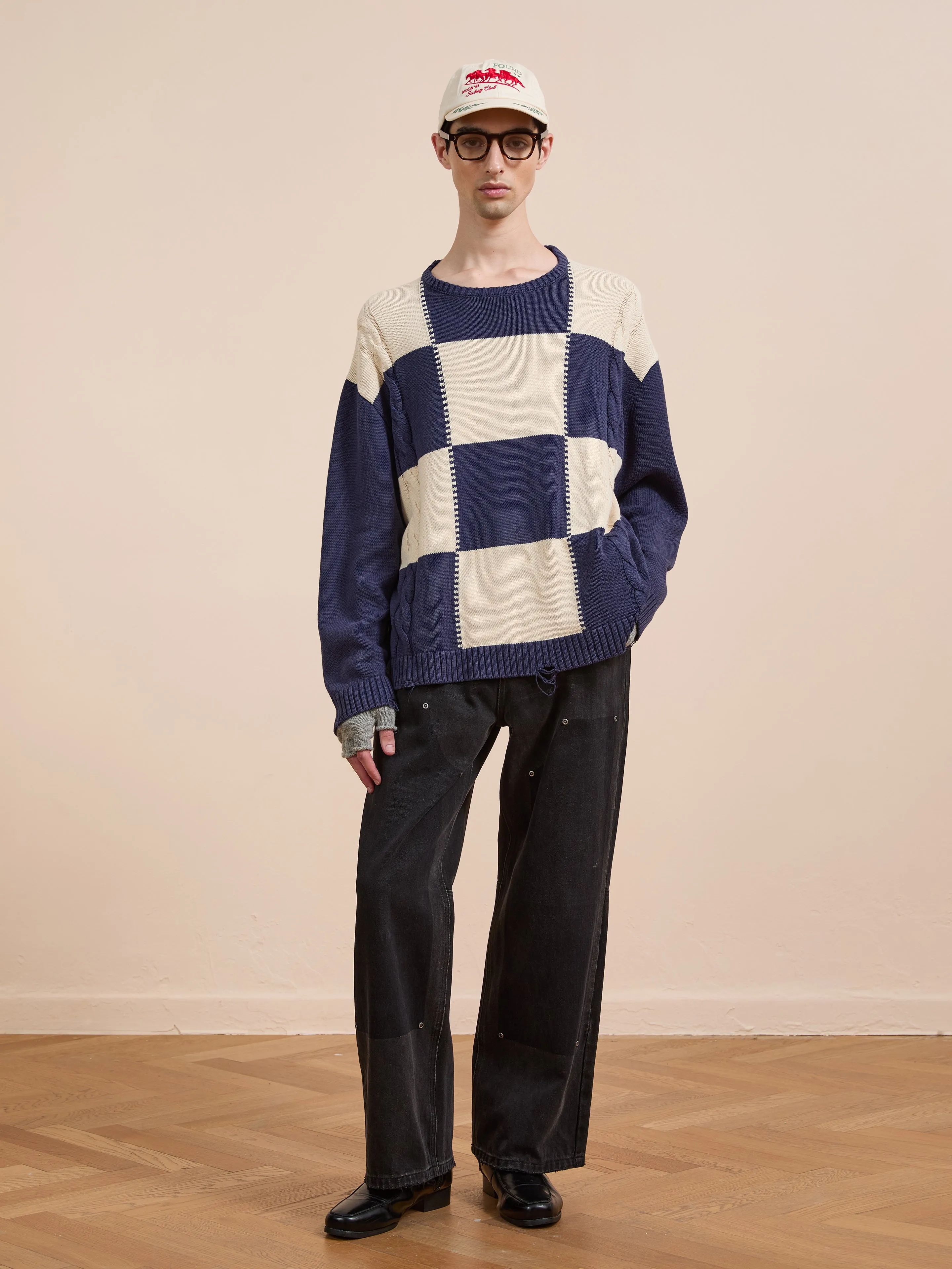 Checkered Fisherman Sweater sold by Found product image thumbnail 3