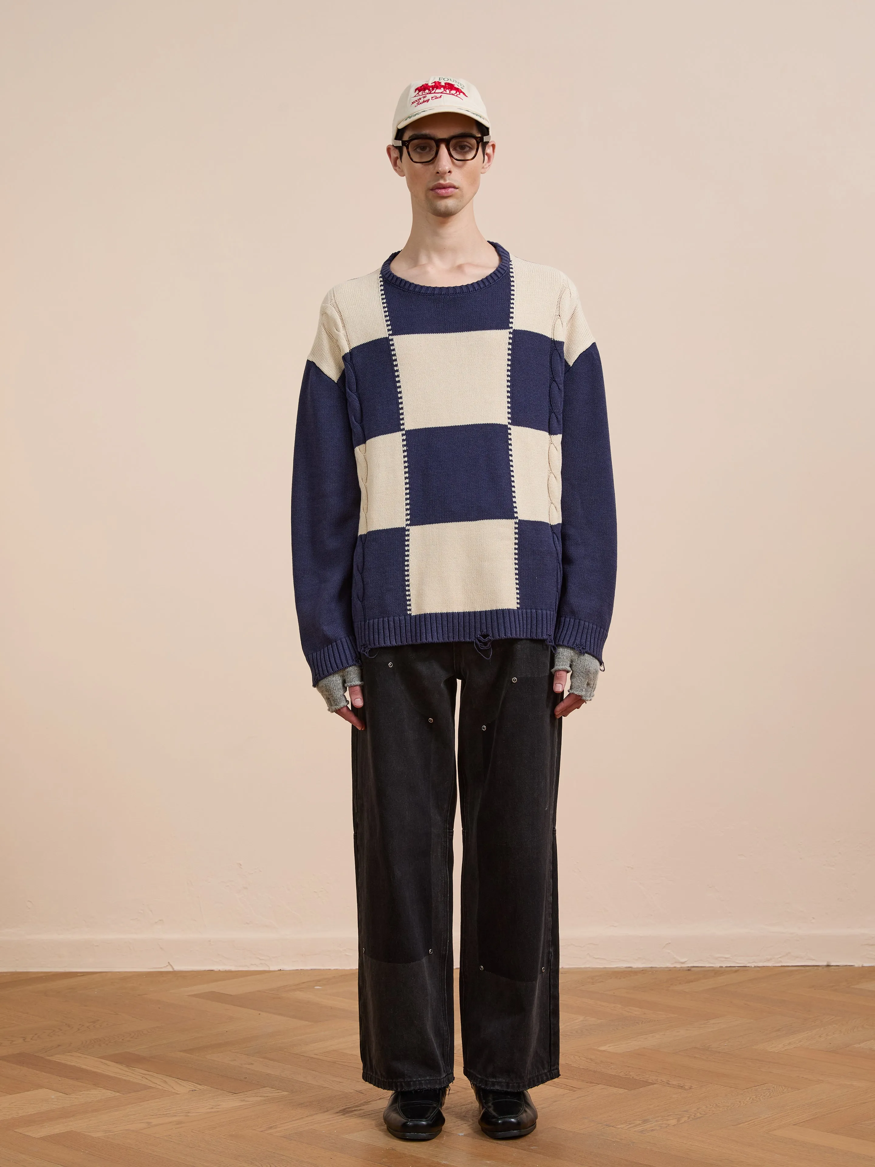 Checkered Fisherman Sweater sold by Found product image thumbnail 4