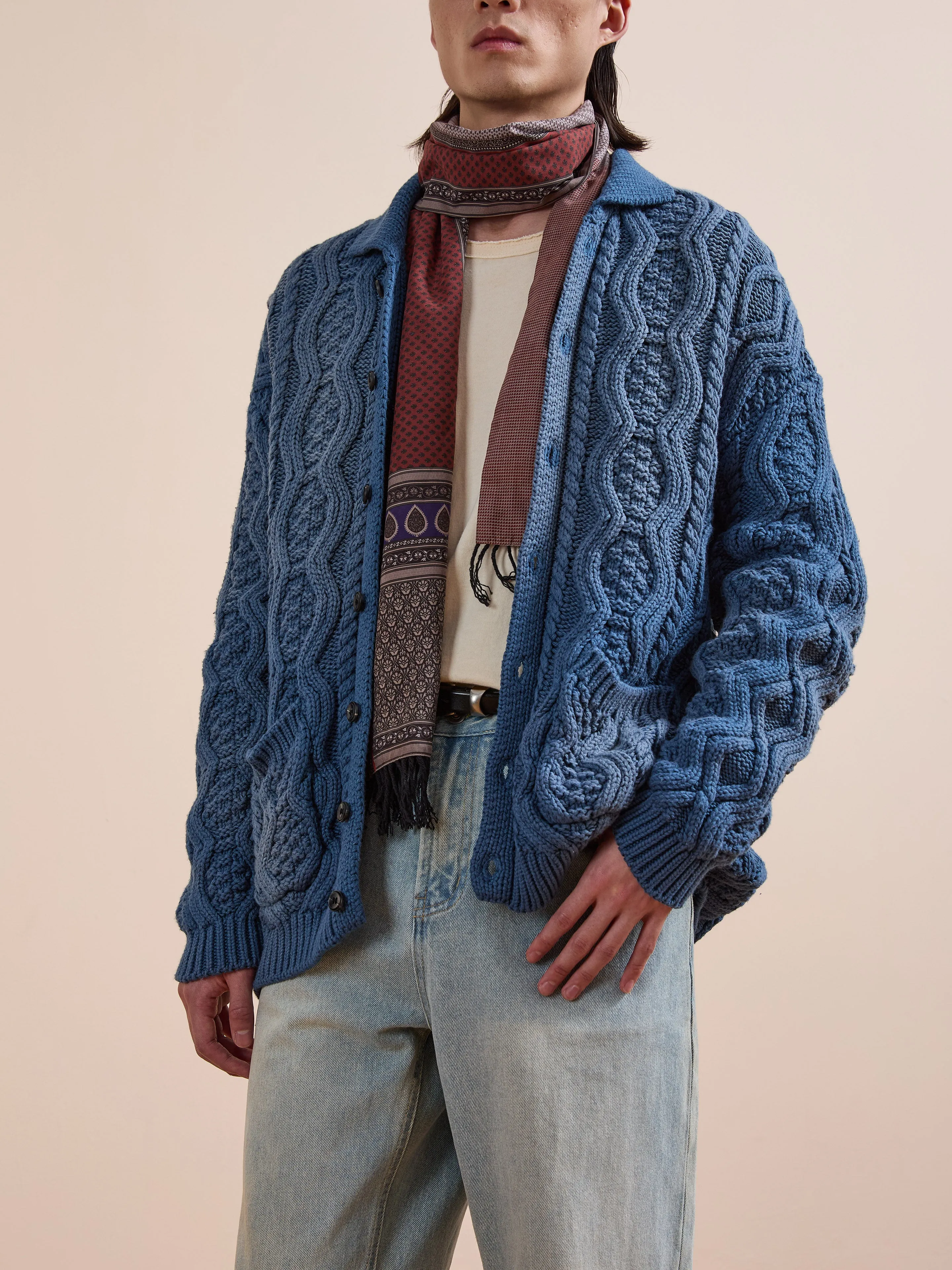 Cable Knit Buttoned Cardigan sold by Found product image thumbnail 2