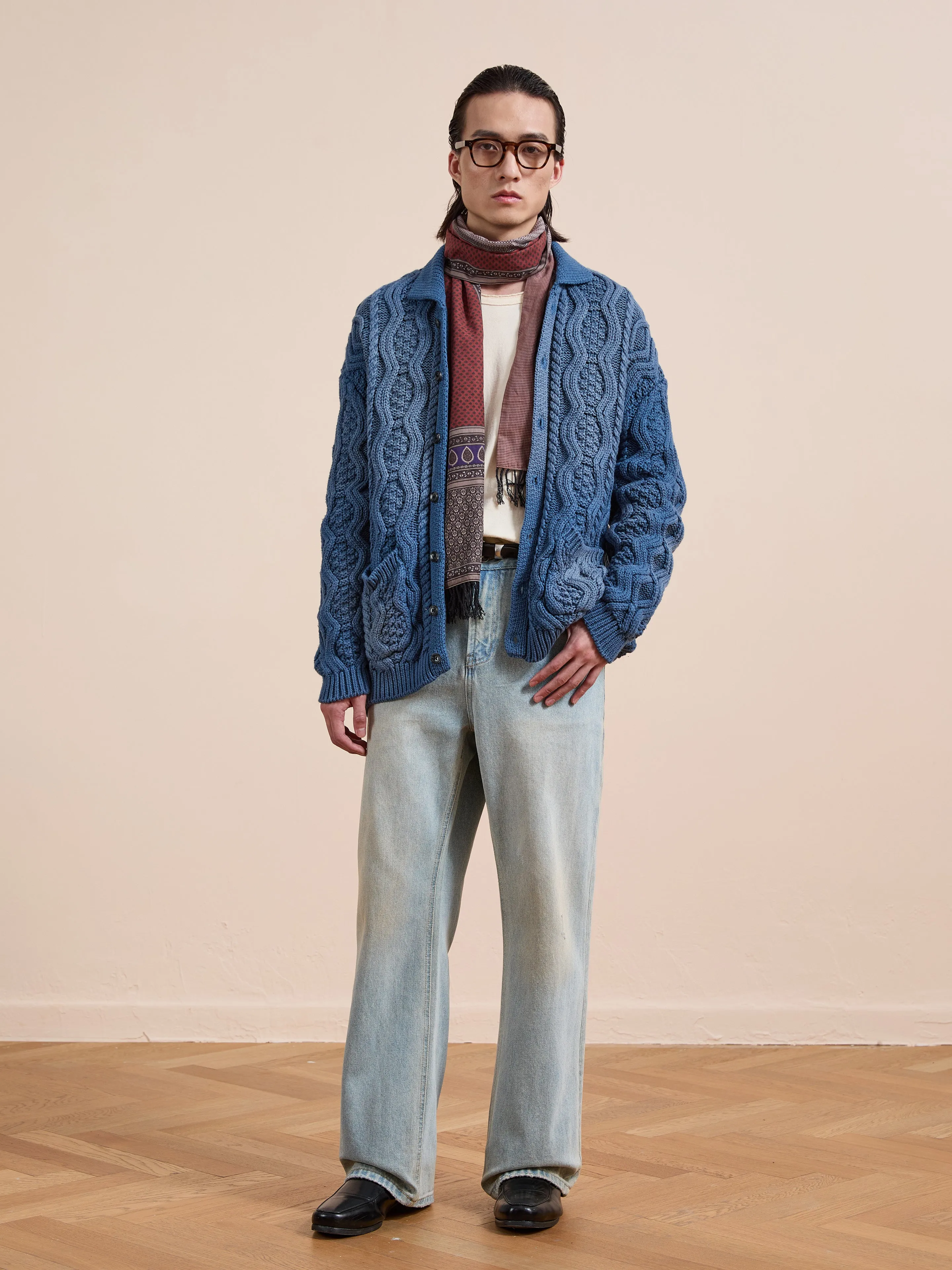Cable Knit Buttoned Cardigan sold by Found product image thumbnail 3