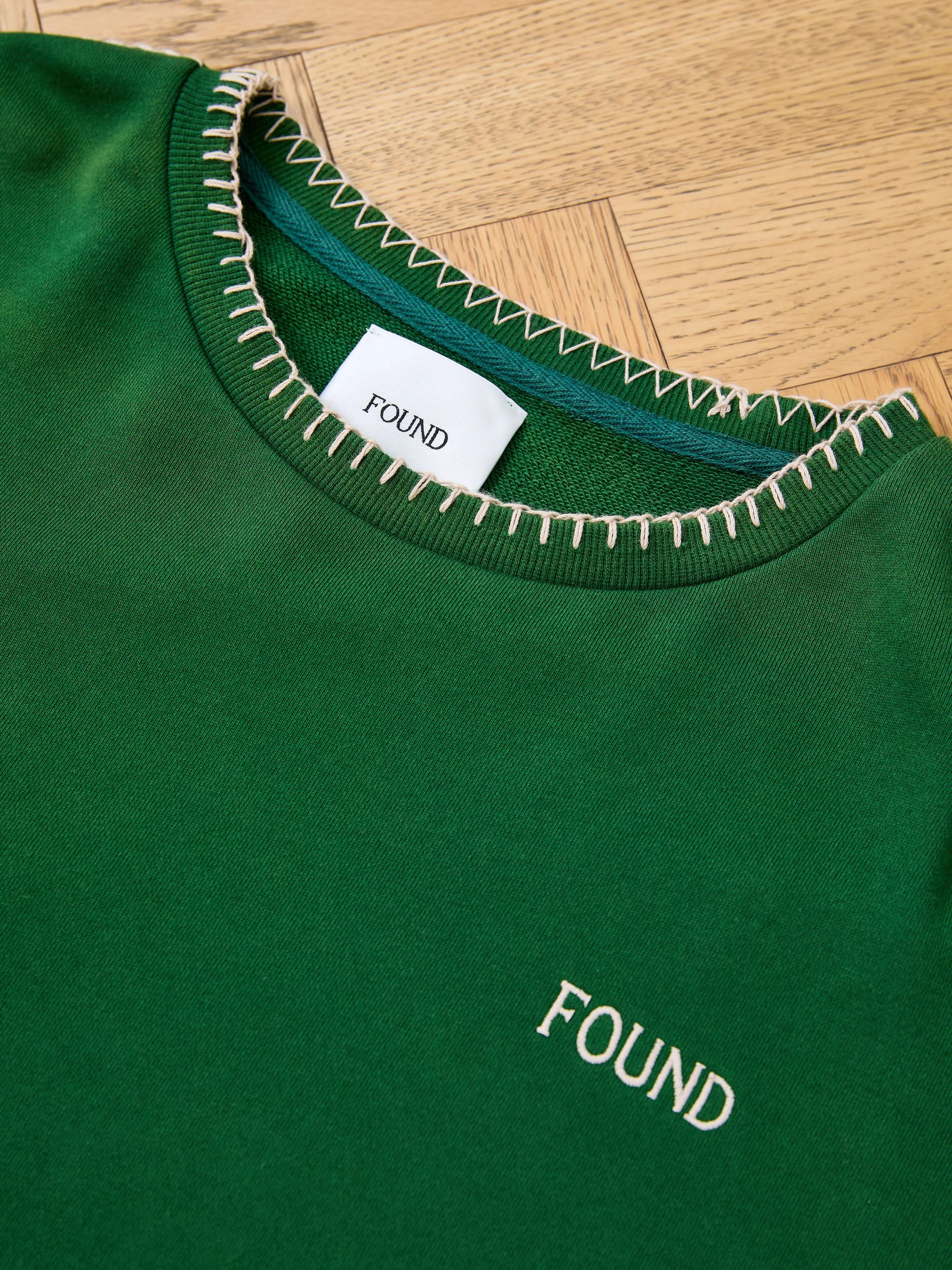 Stitched Border Distressed Crewneck sold by Found product image thumbnail 2