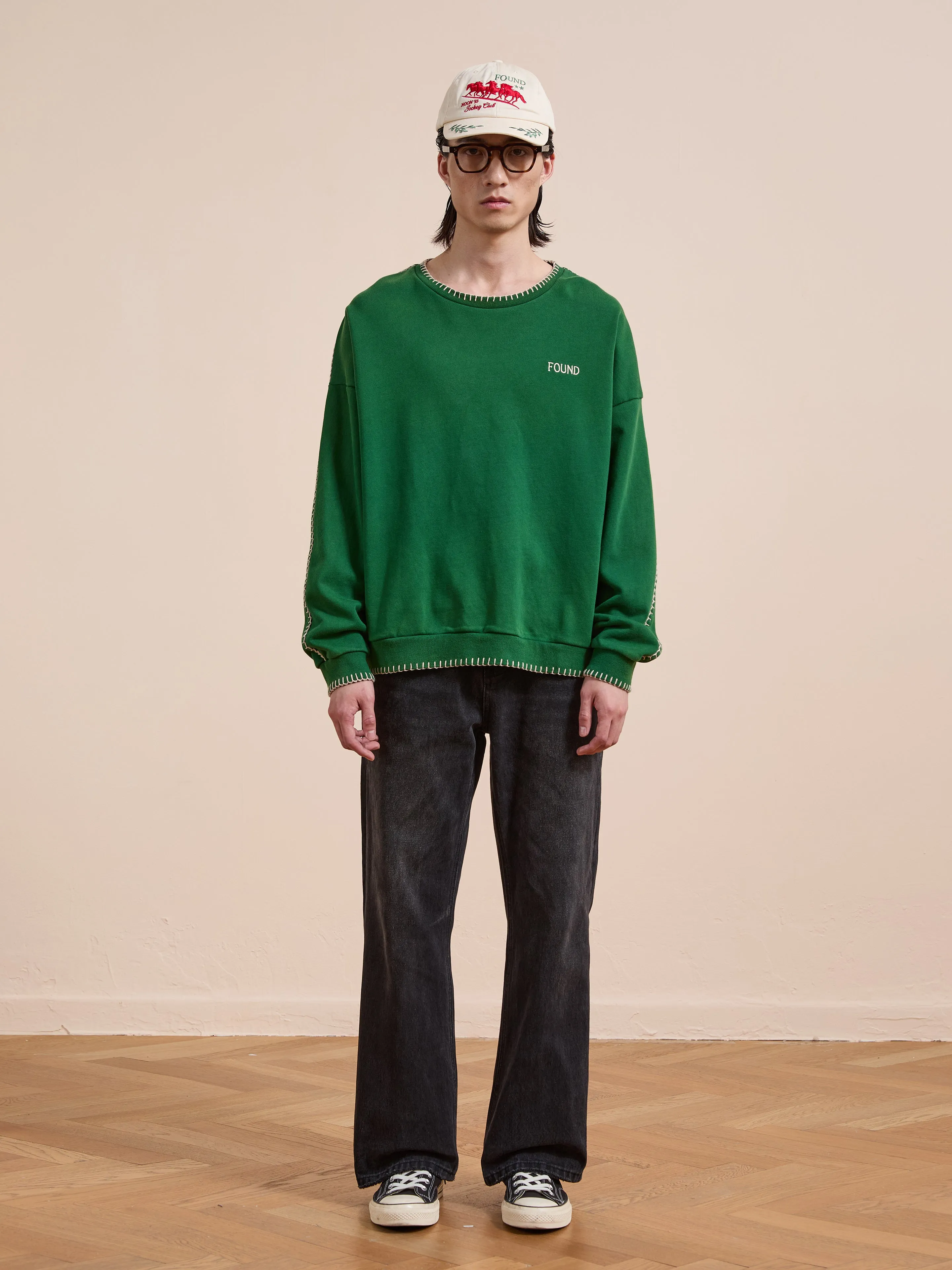 Stitched Border Distressed Crewneck sold by Found product image thumbnail 4