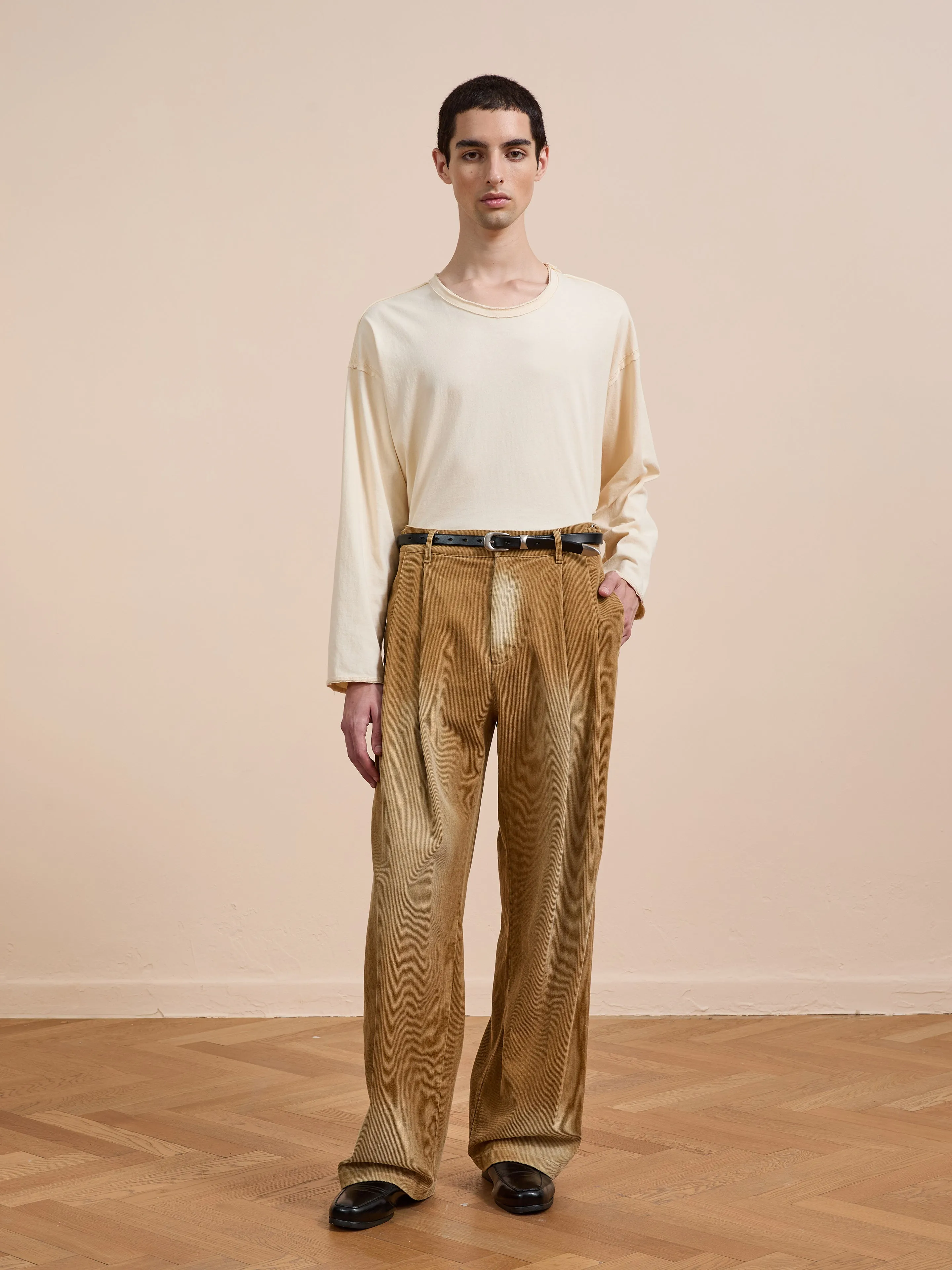 Faded Pleated Corduroy Pants sold by Found product image thumbnail 3