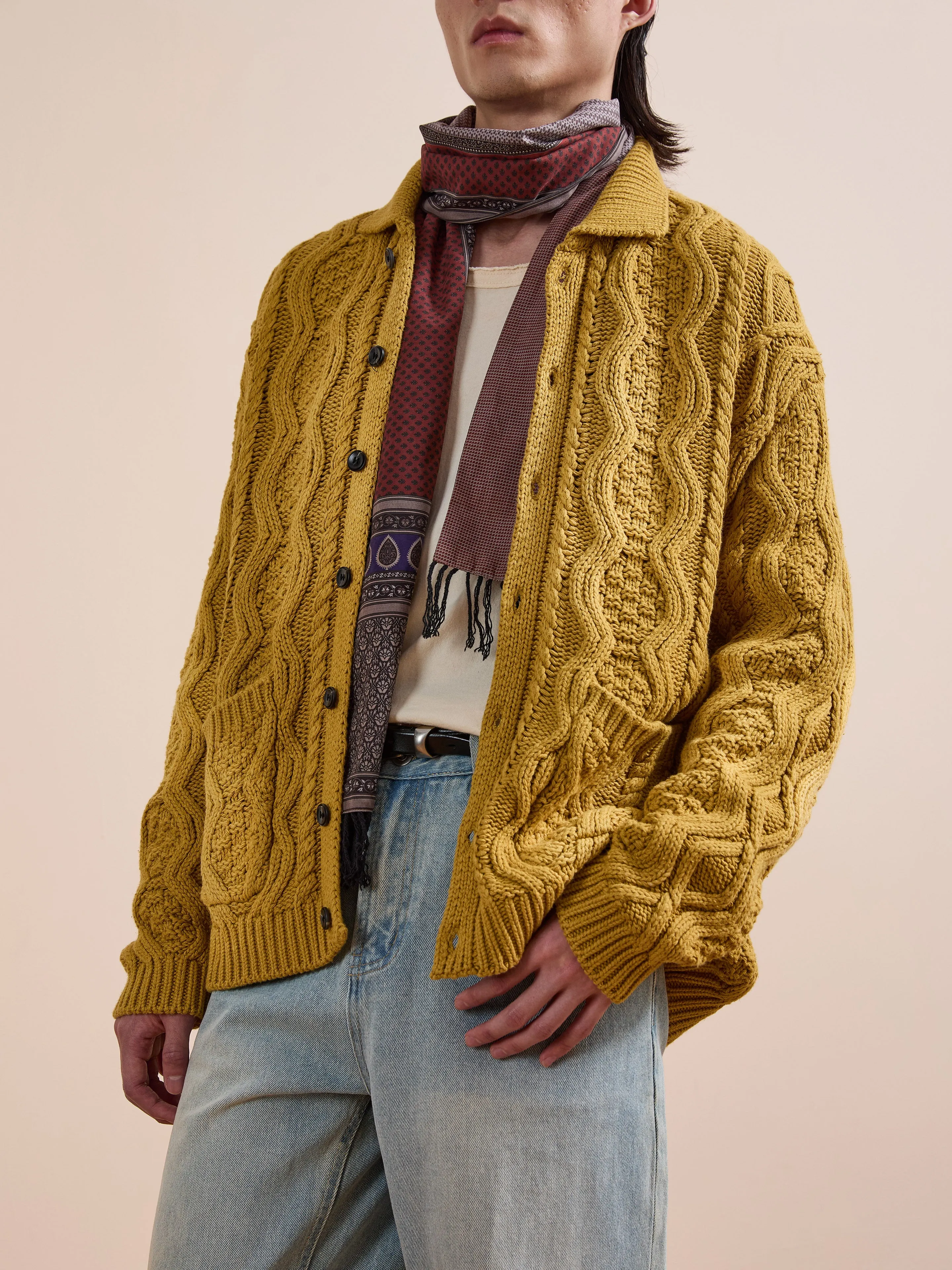 Cable Knit Buttoned Cardigan sold by Found product image thumbnail 2