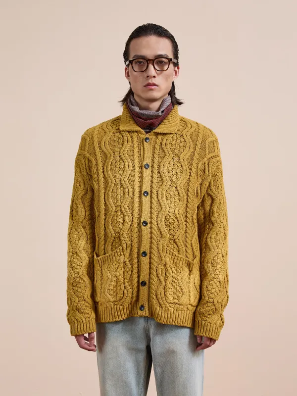 Cable Knit Buttoned Cardigan sold by Found