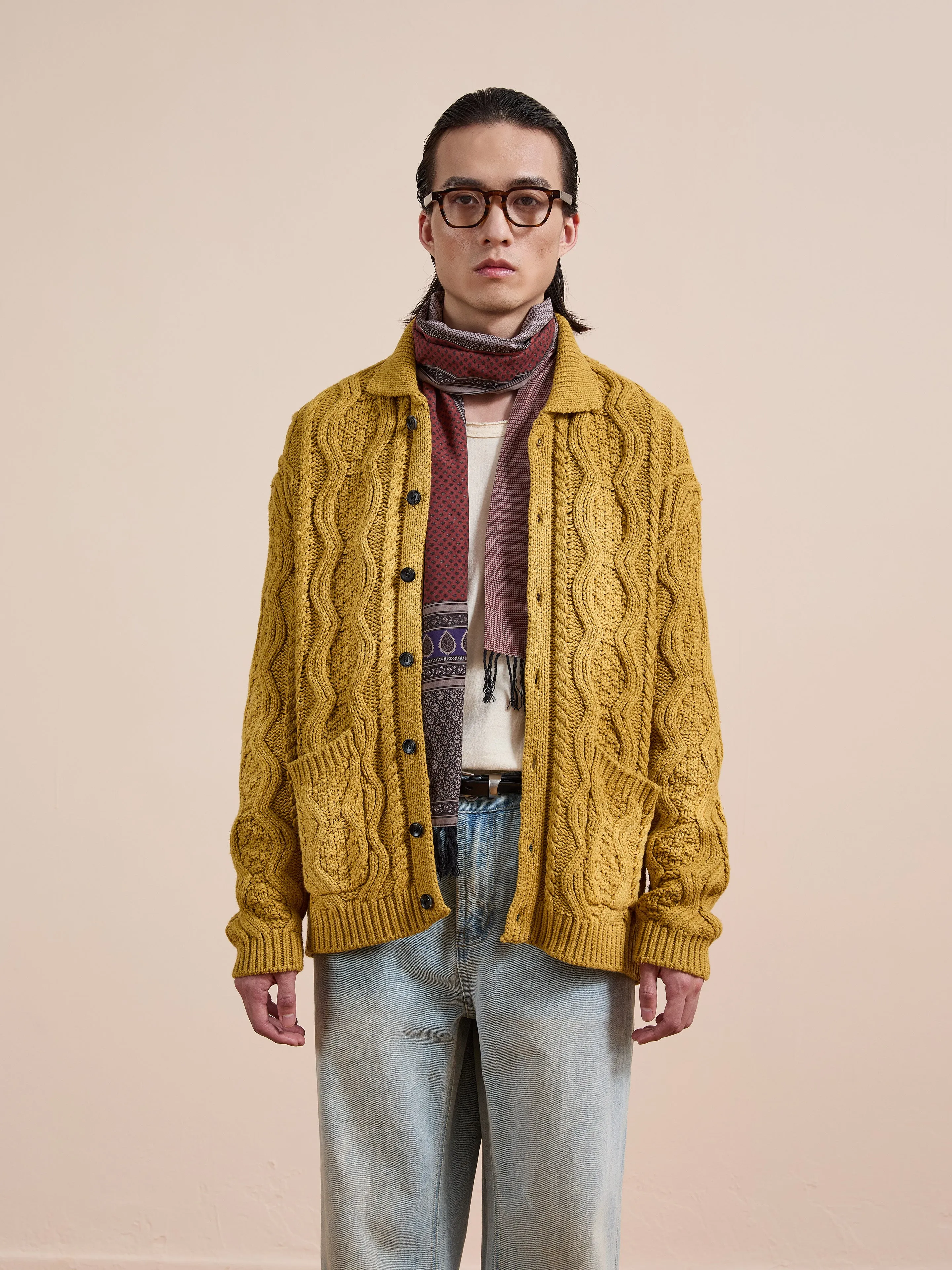 Cable Knit Buttoned Cardigan sold by Found product image thumbnail 3