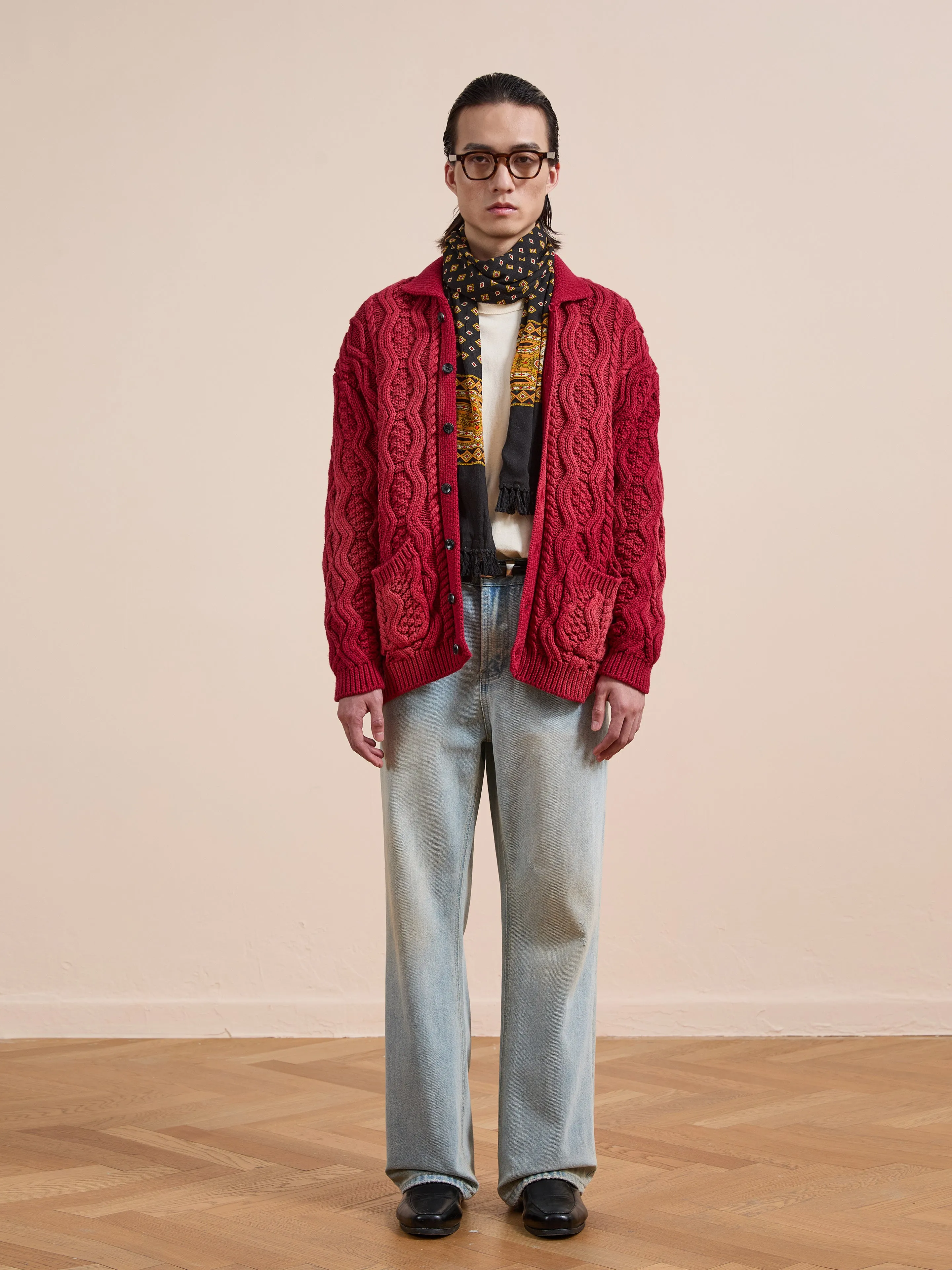 Cable Knit Buttoned Cardigan sold by Found product image thumbnail 5