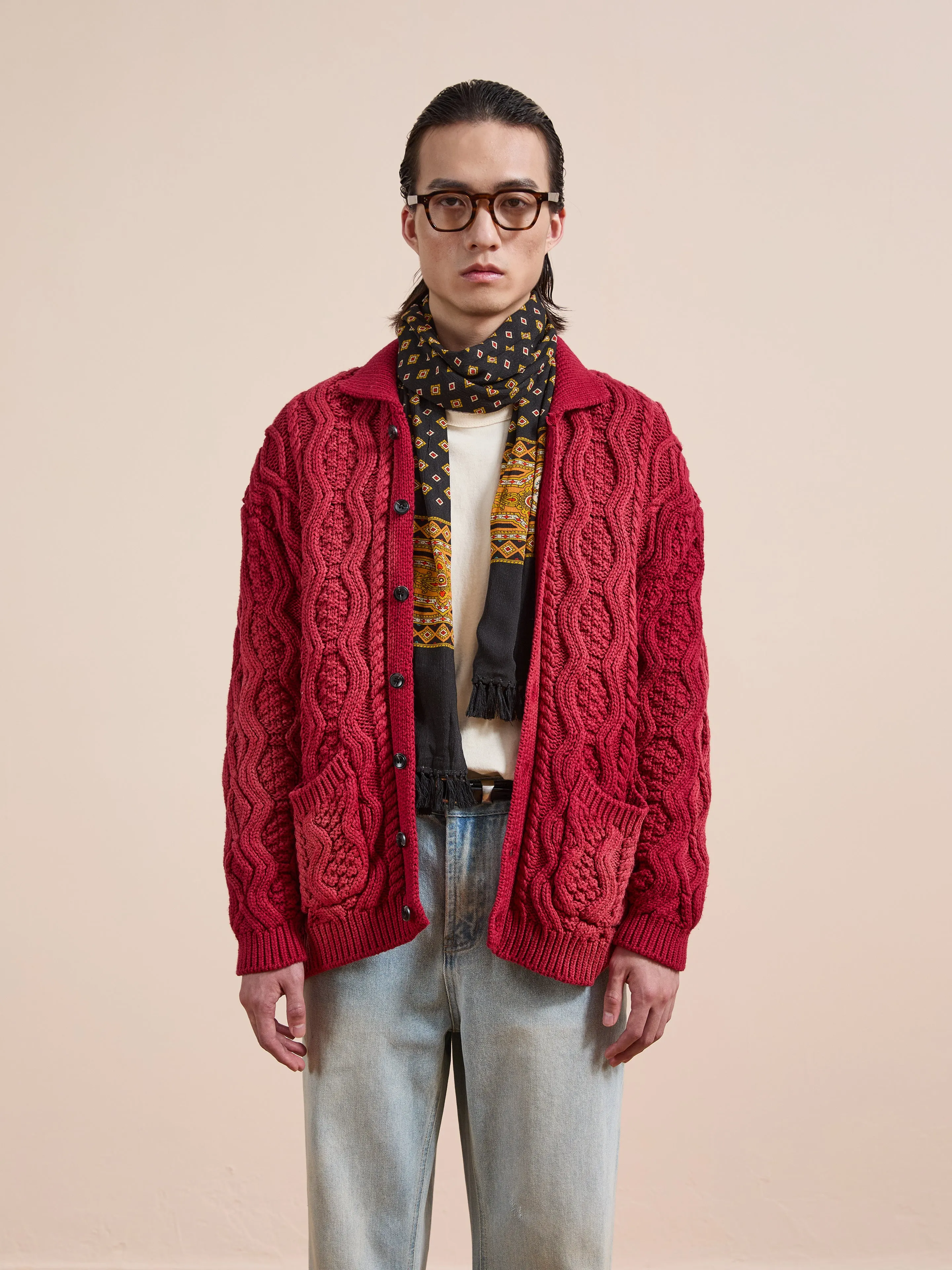 Cable Knit Buttoned Cardigan sold by Found product image thumbnail 3