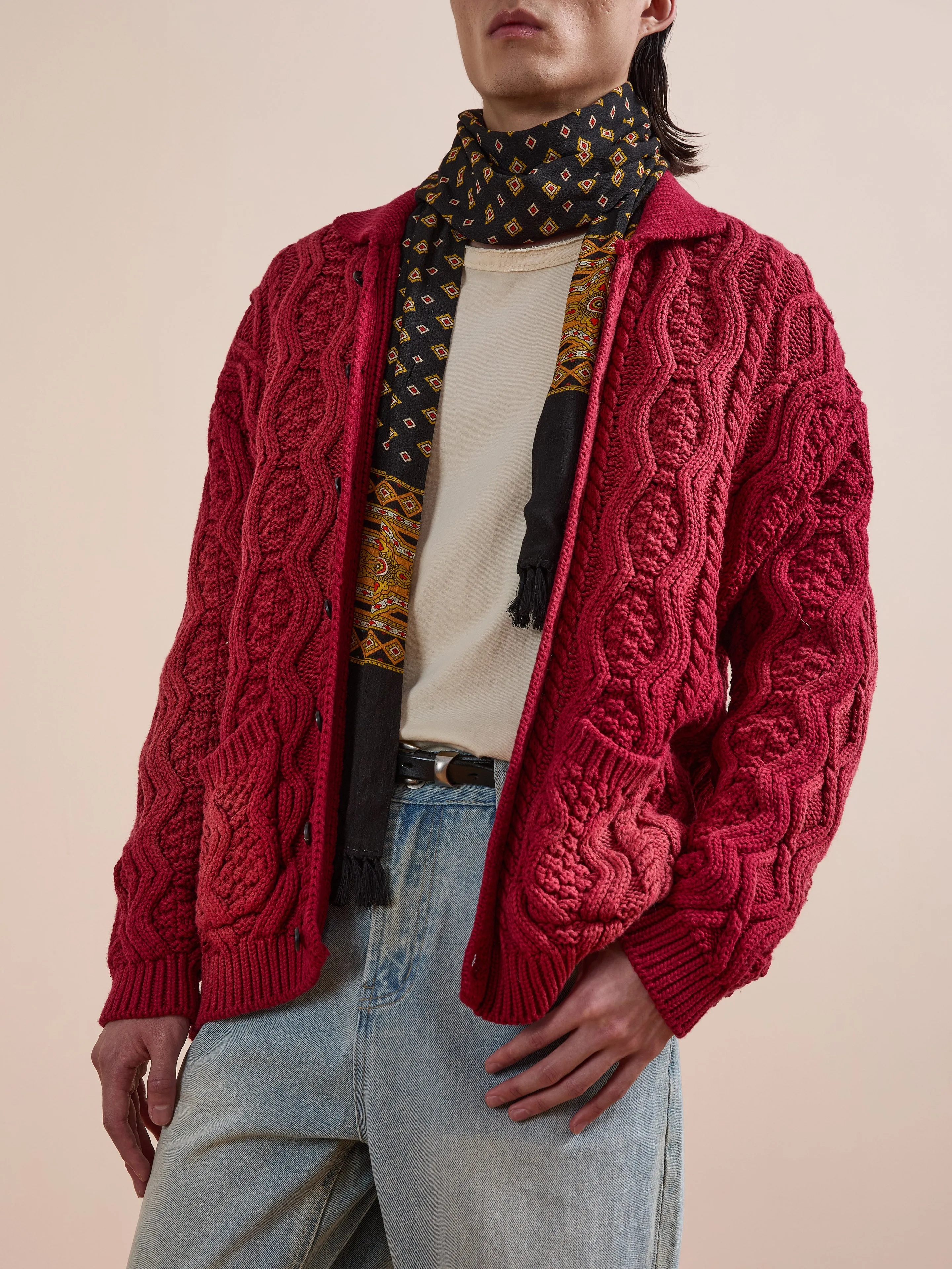 Cable Knit Buttoned Cardigan sold by Found product image thumbnail 2
