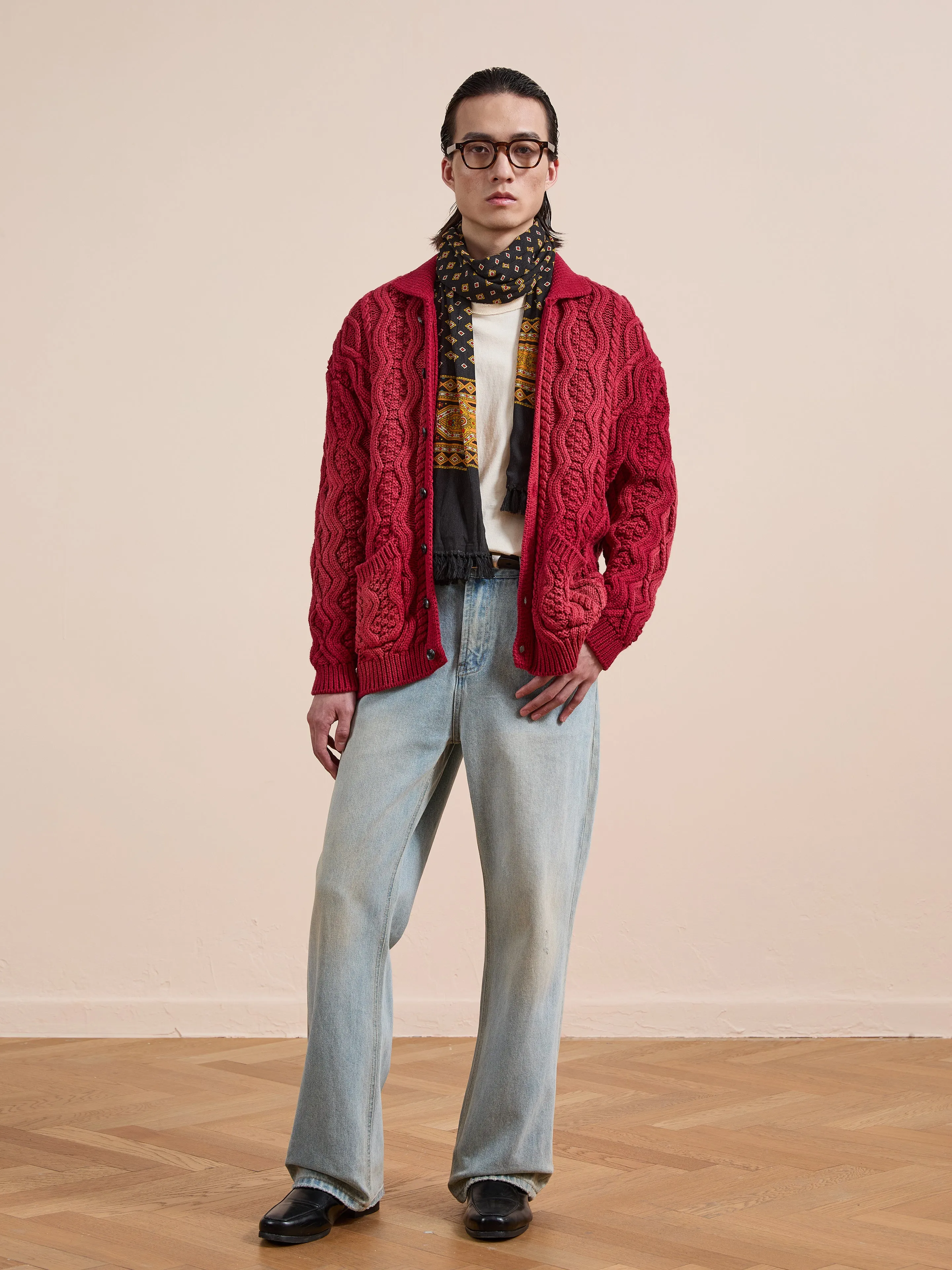 Cable Knit Buttoned Cardigan sold by Found product image thumbnail 4