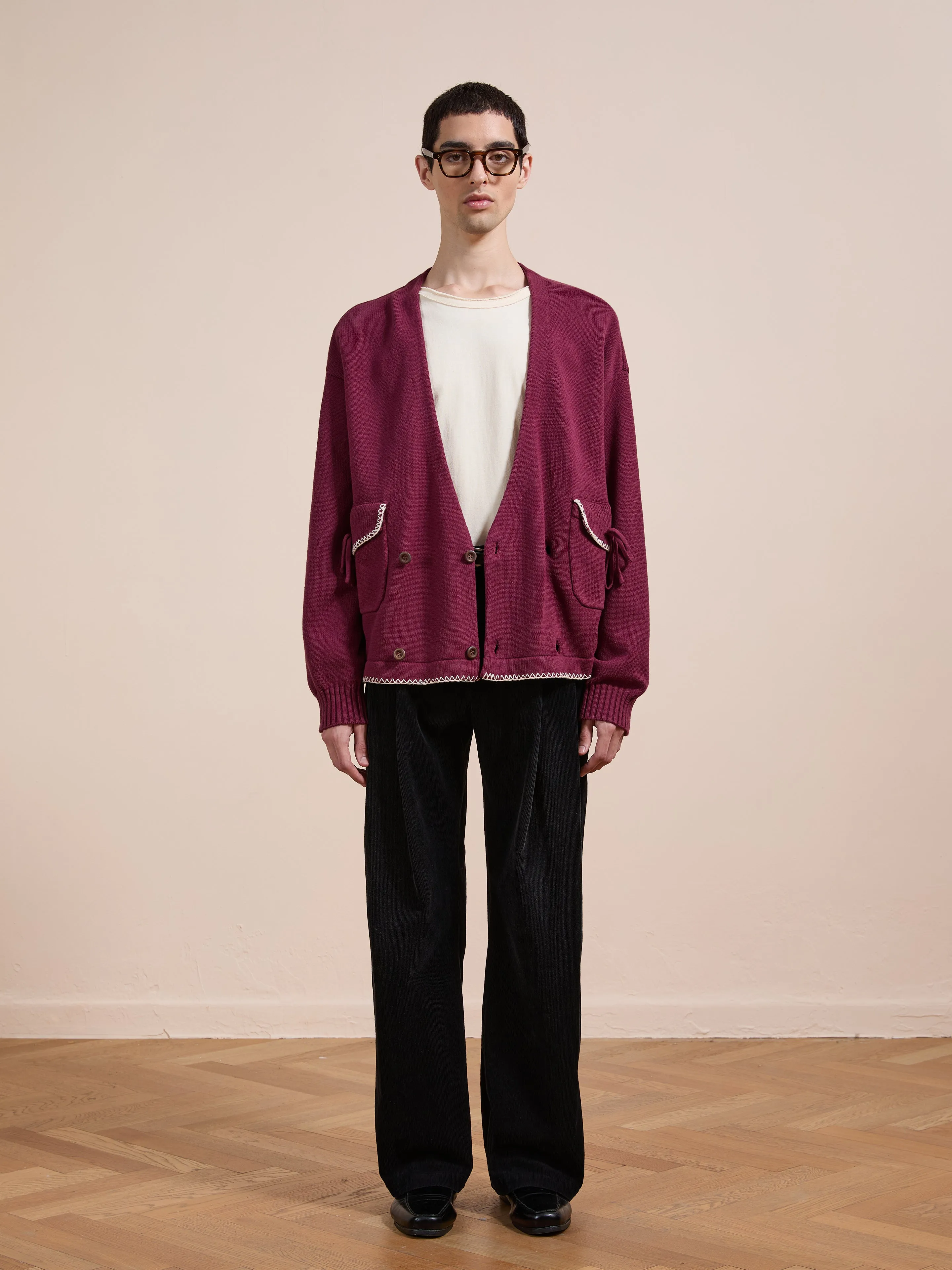 Double Breasted Bow Cardigan sold by Found product image thumbnail 3