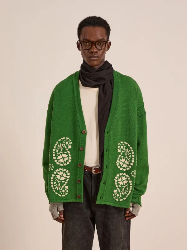 Paisley Cardigan Sweater - Black | Parallel