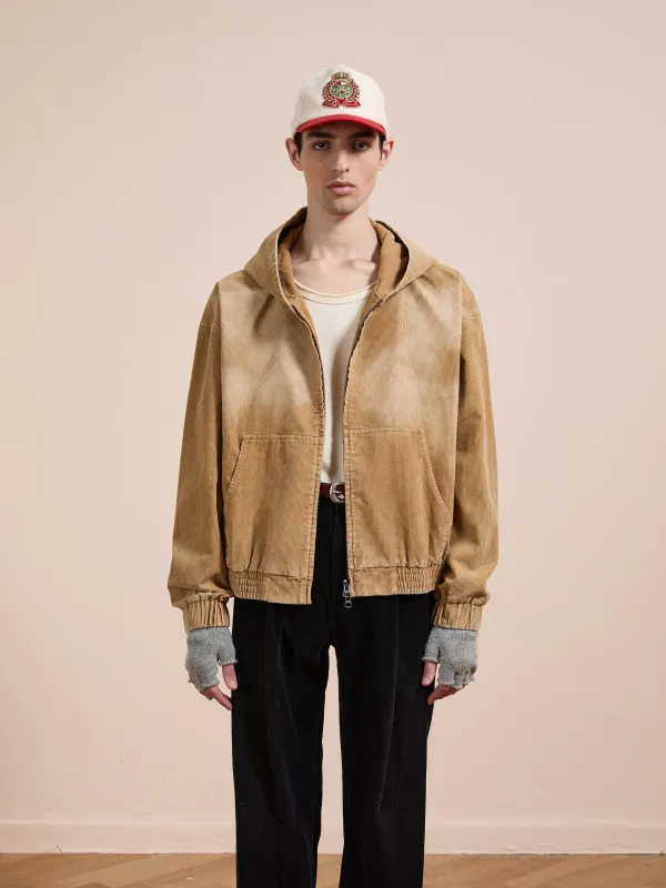 Corduroy Zip Up Hoodie sold by Found