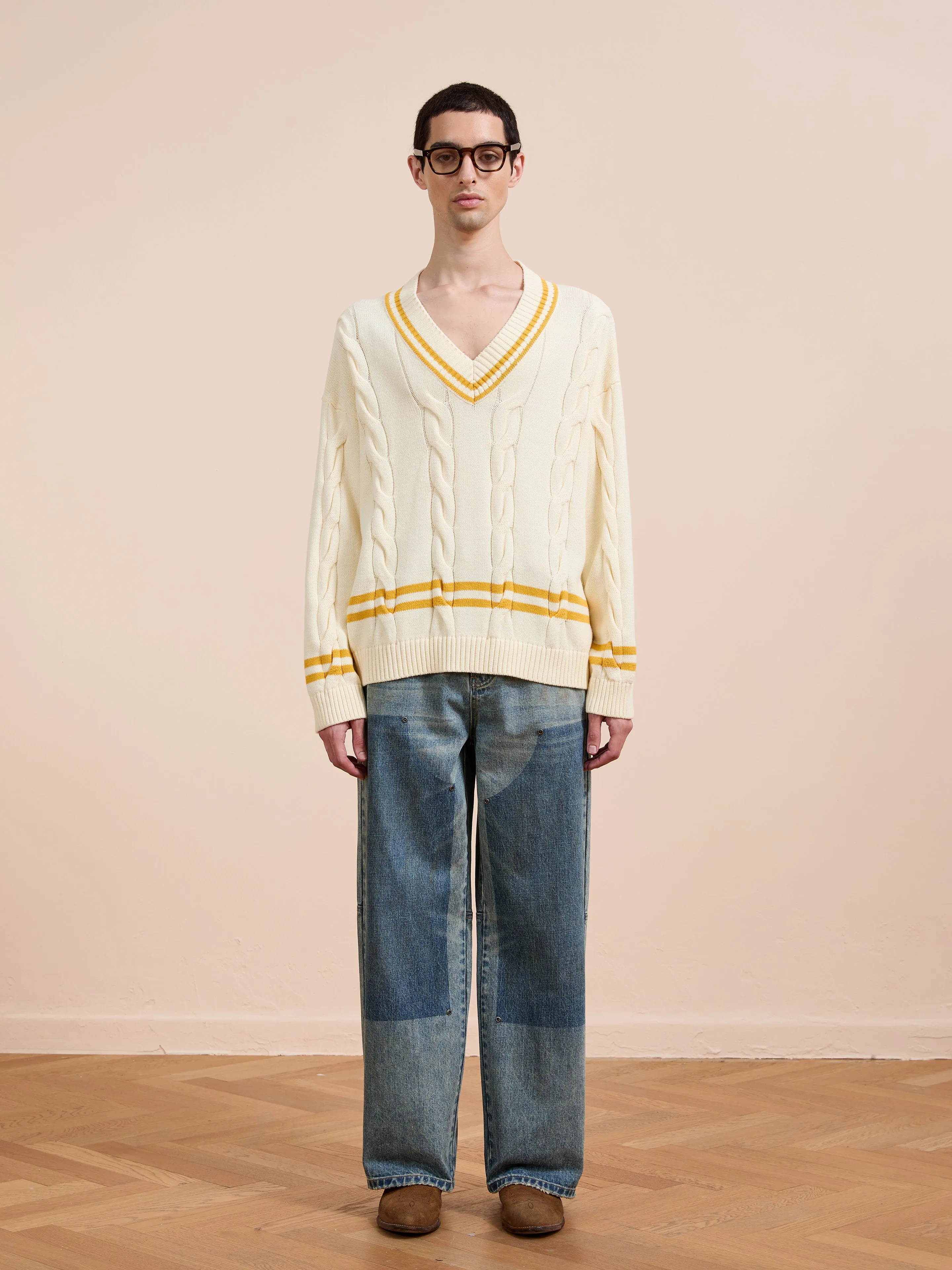 V-Neck Cricket Sweater sold by Found product image thumbnail 3