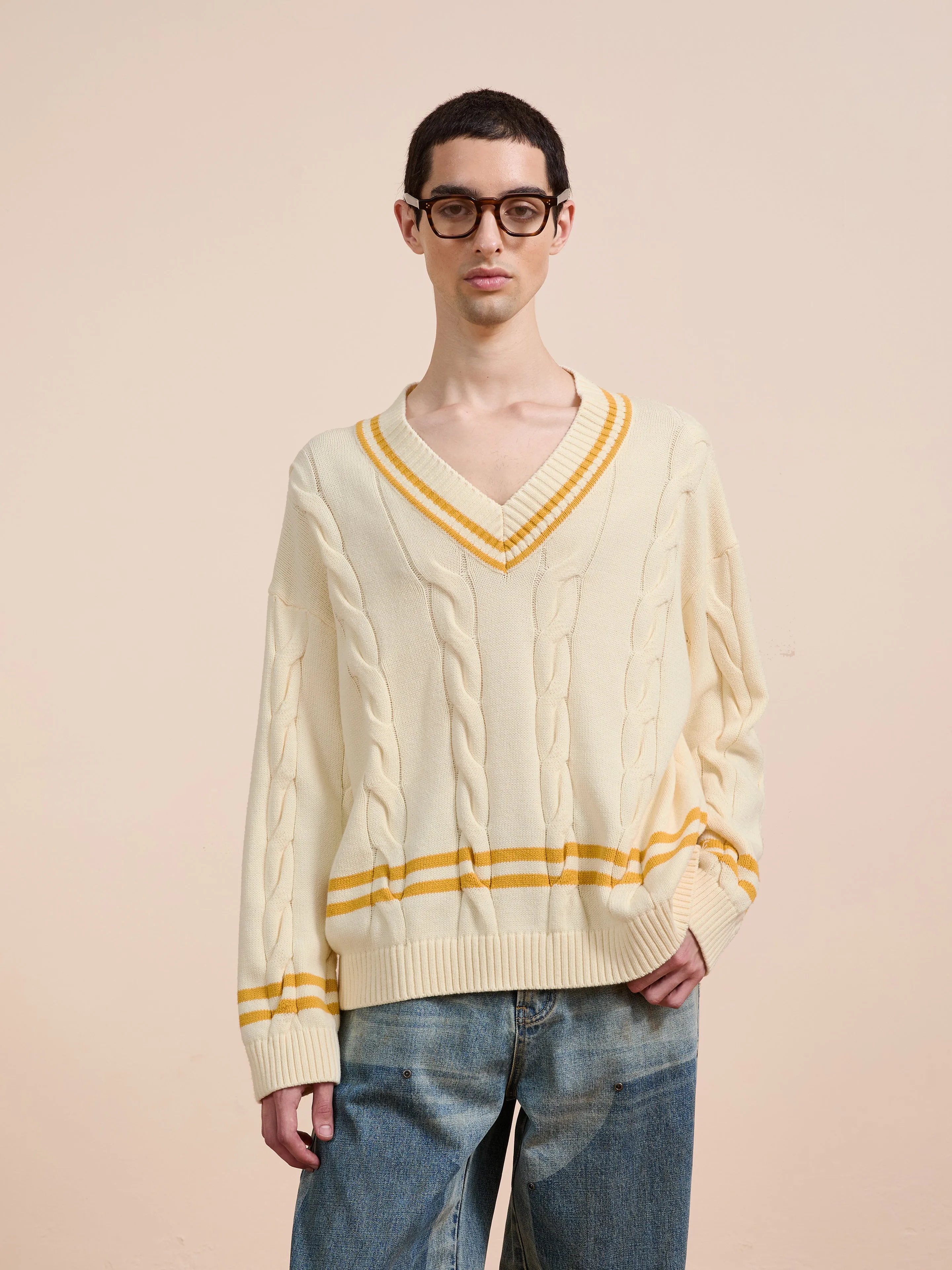 V-Neck Cricket Sweater sold by Found product image thumbnail 5