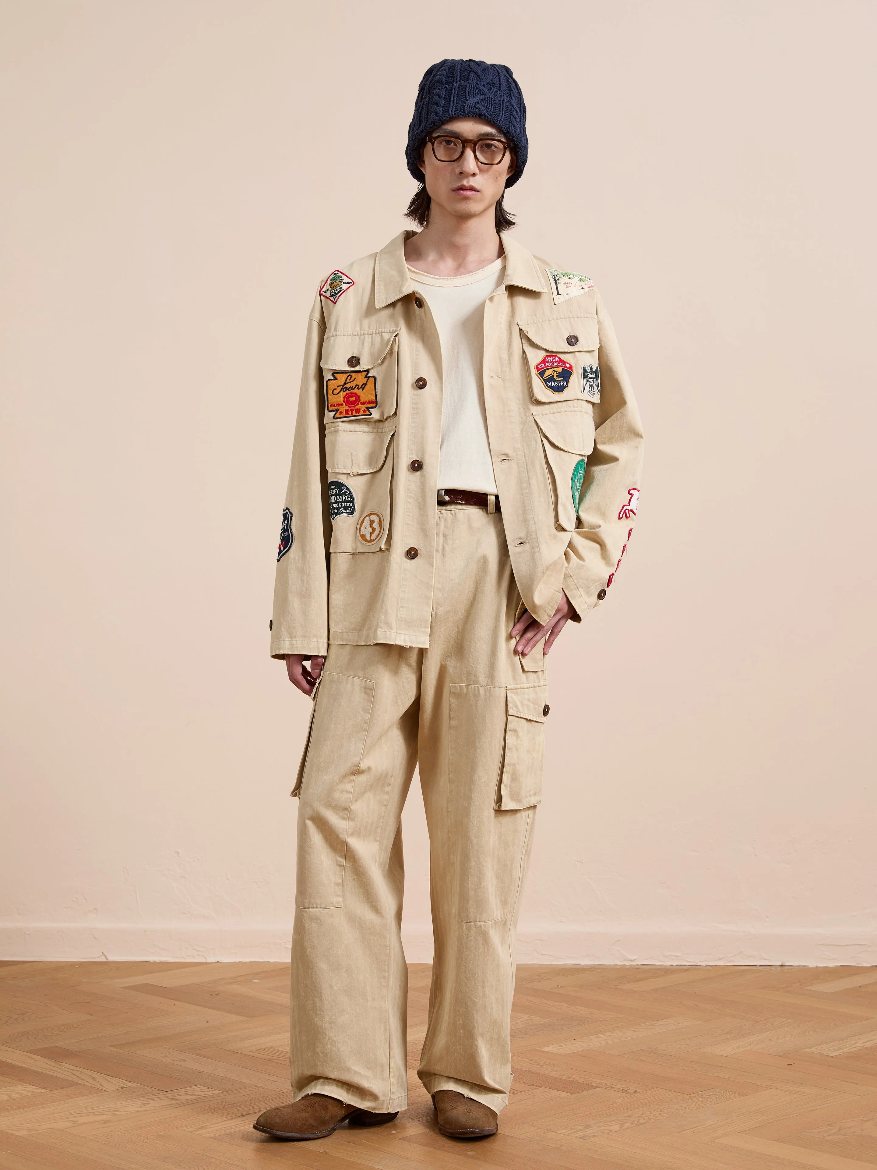 Herringbone Utility Patchwork Jacket sold by Found product image thumbnail 4