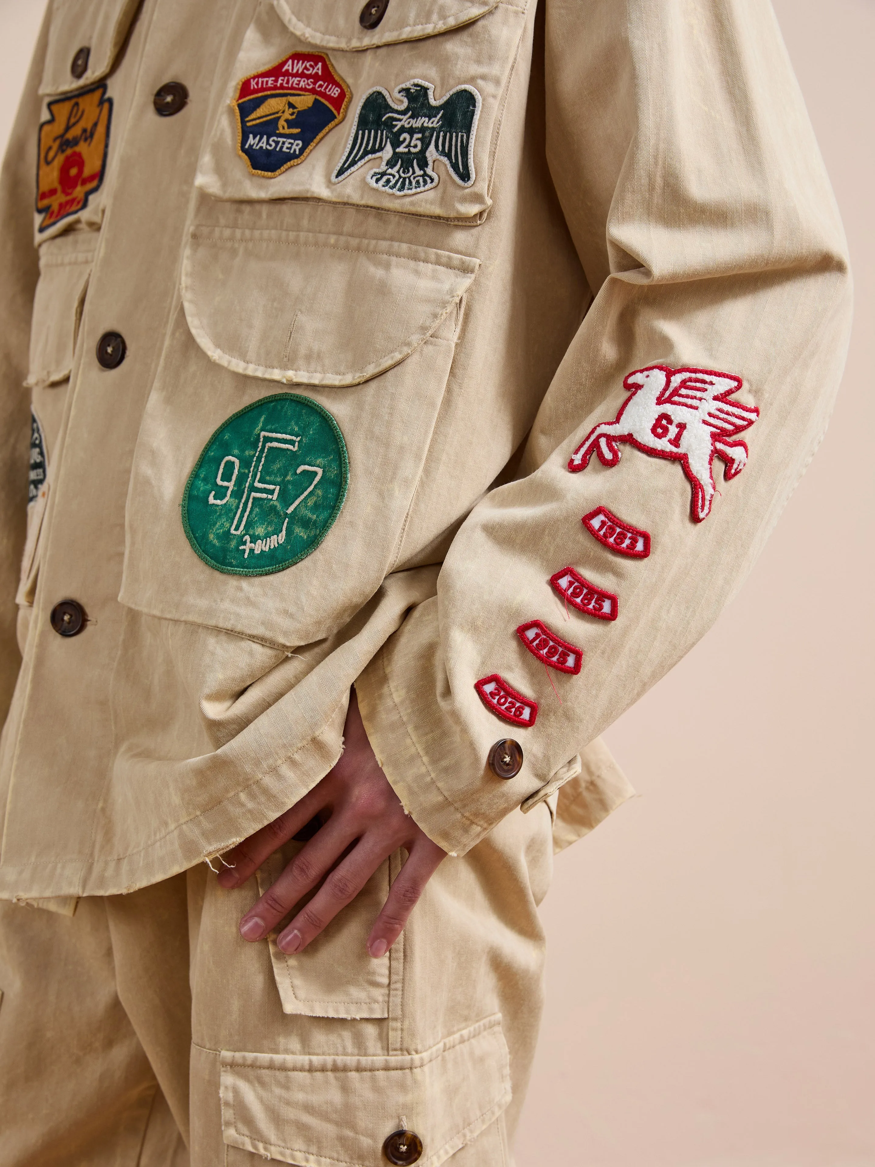 Herringbone Utility Patchwork Jacket sold by Found product image thumbnail 2