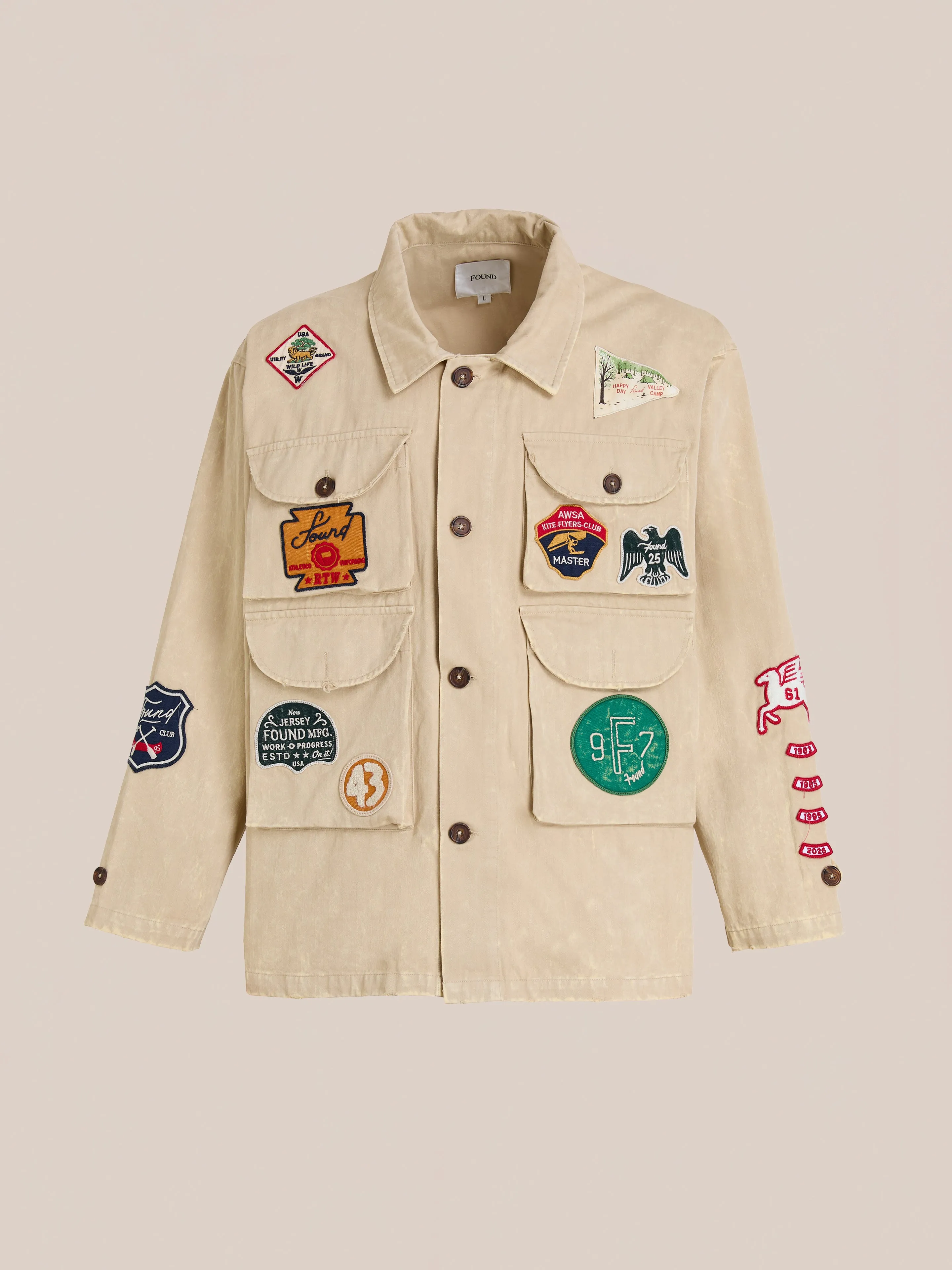 Herringbone Utility Patchwork Jacket sold by Found product image thumbnail 5