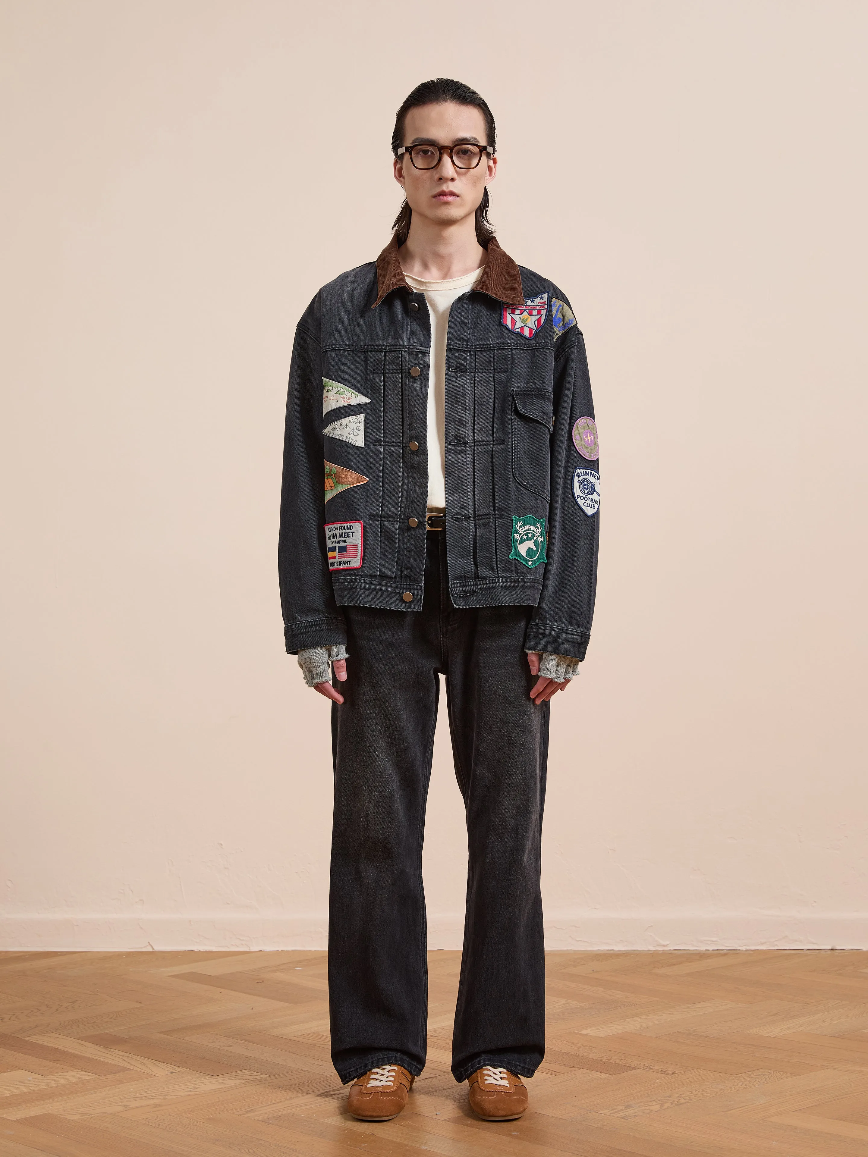 Denim Patchwork Jacket sold by Found product image thumbnail 4
