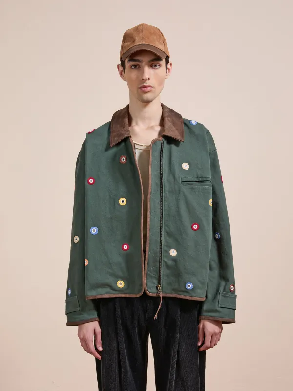 Hand Embroidered Mirror Abhala Jacket made by Found