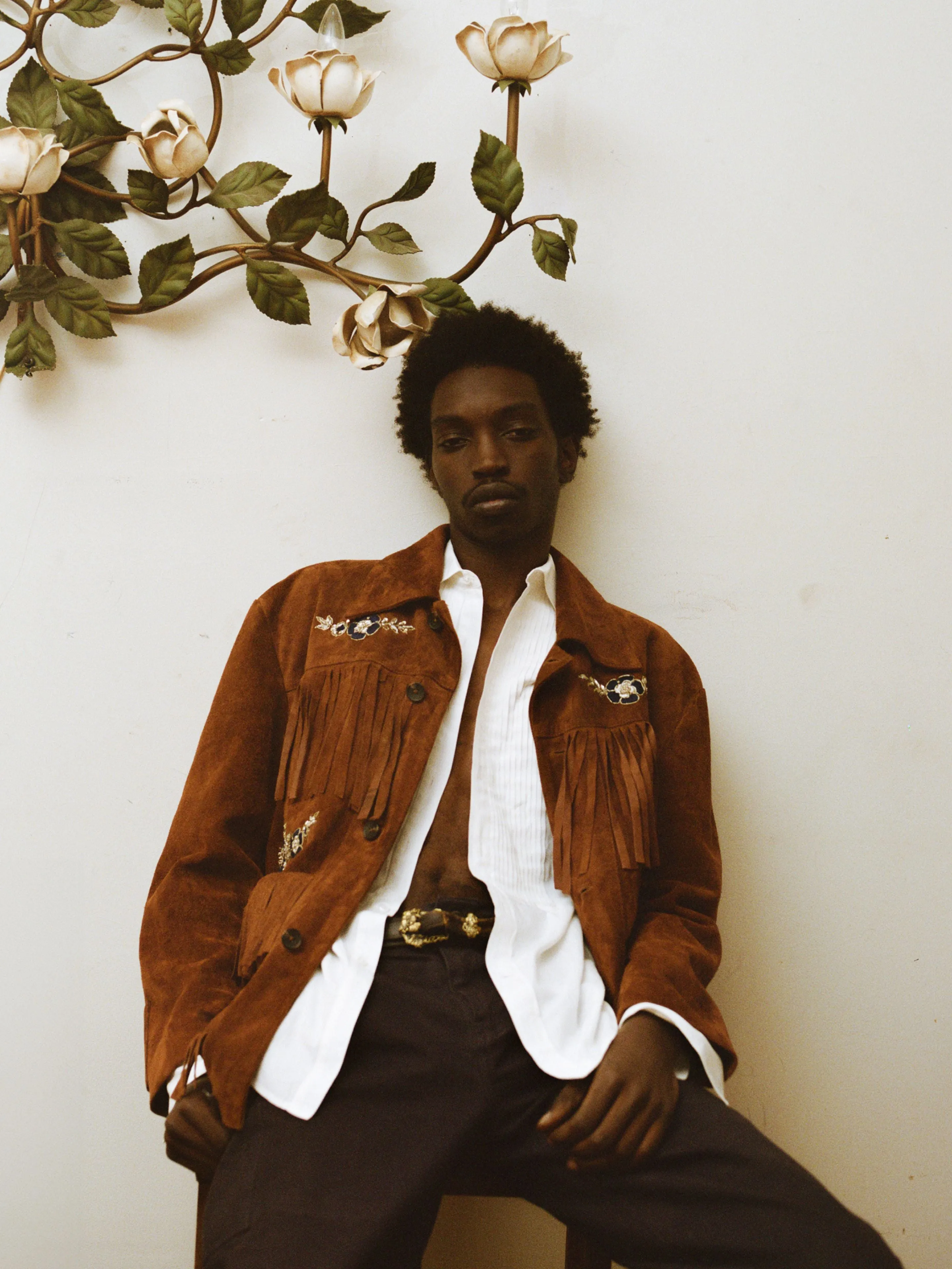 Hand Embroidered Suede Fringe Jacket sold by Found product image thumbnail 4