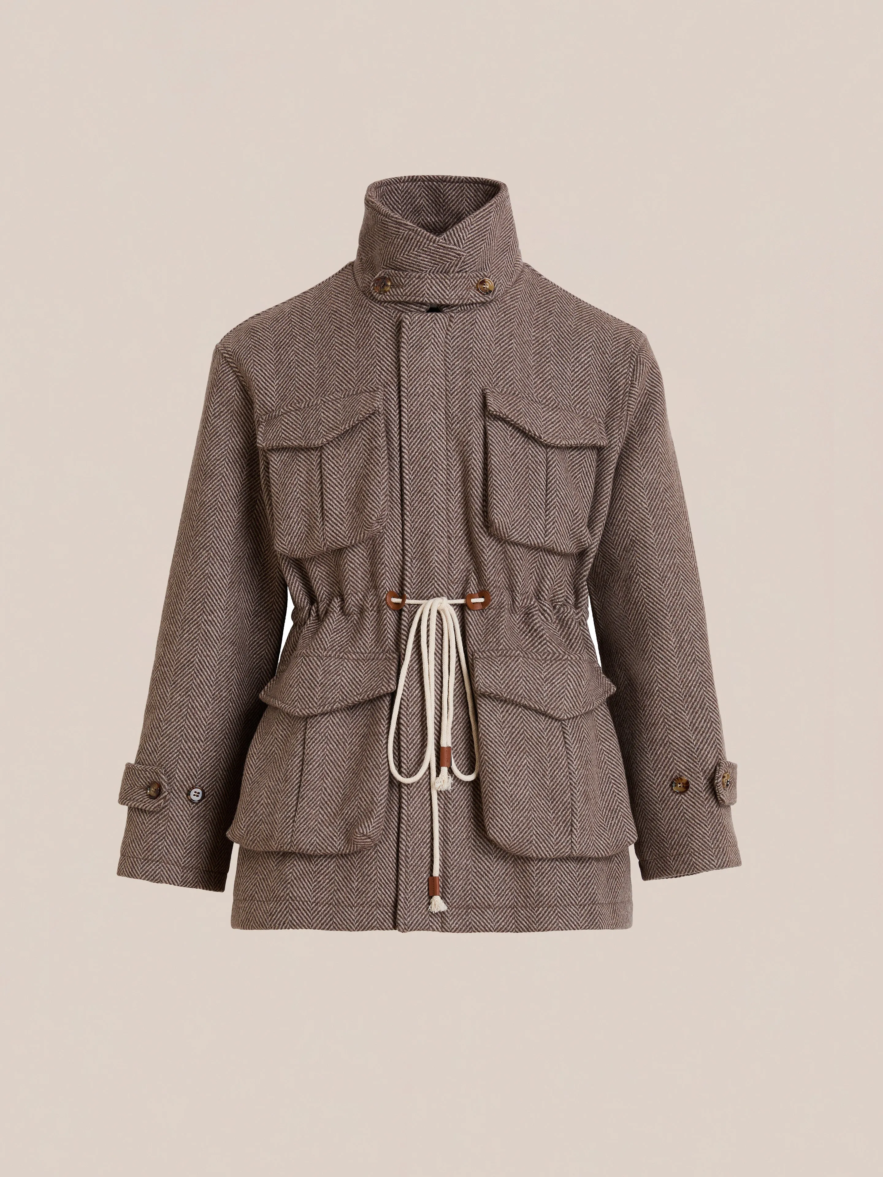 Herringbone Wool Barn Jacket sold by Found product image thumbnail 3