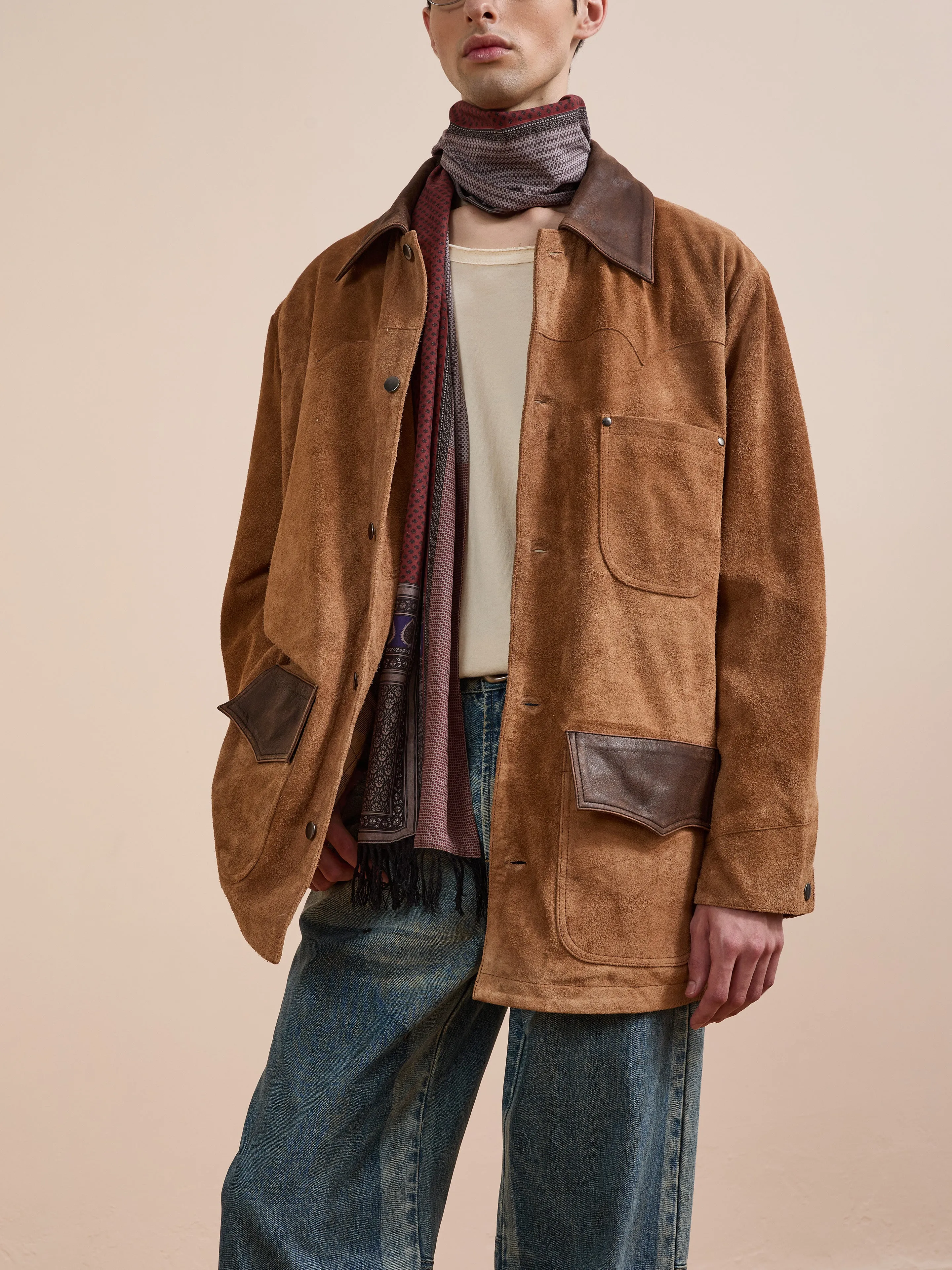 Suede Contrast Chore Jacket sold by Found product image thumbnail 4