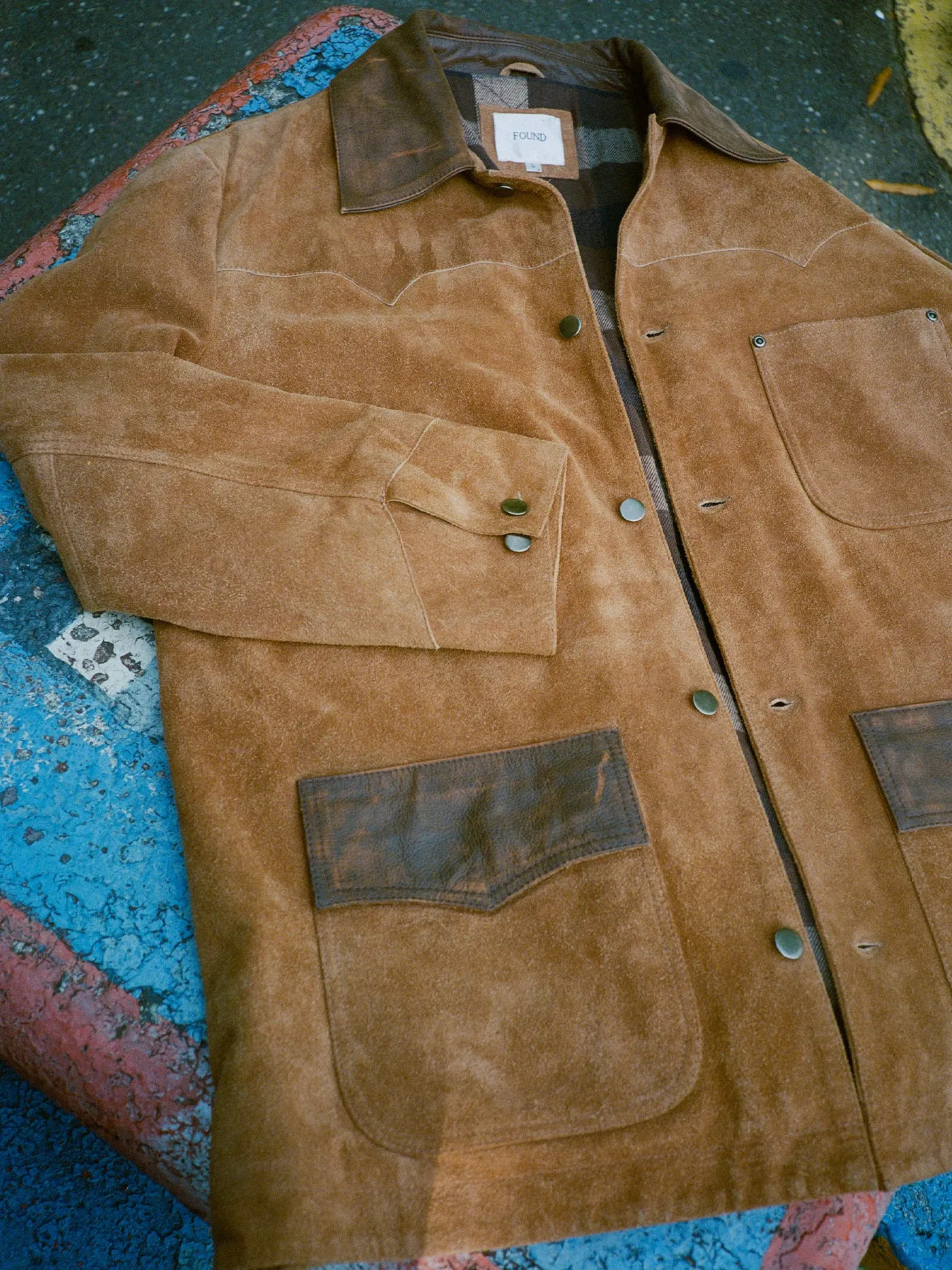 Suede Contrast Chore Jacket sold by Found product image thumbnail 3