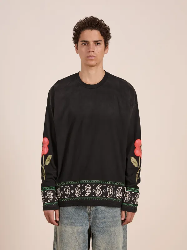 Garden Bloom Embroidered LS Tee sold by Found